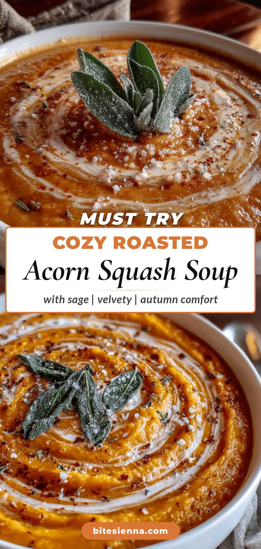 cozy roasted acorn squash soup with sage recipe