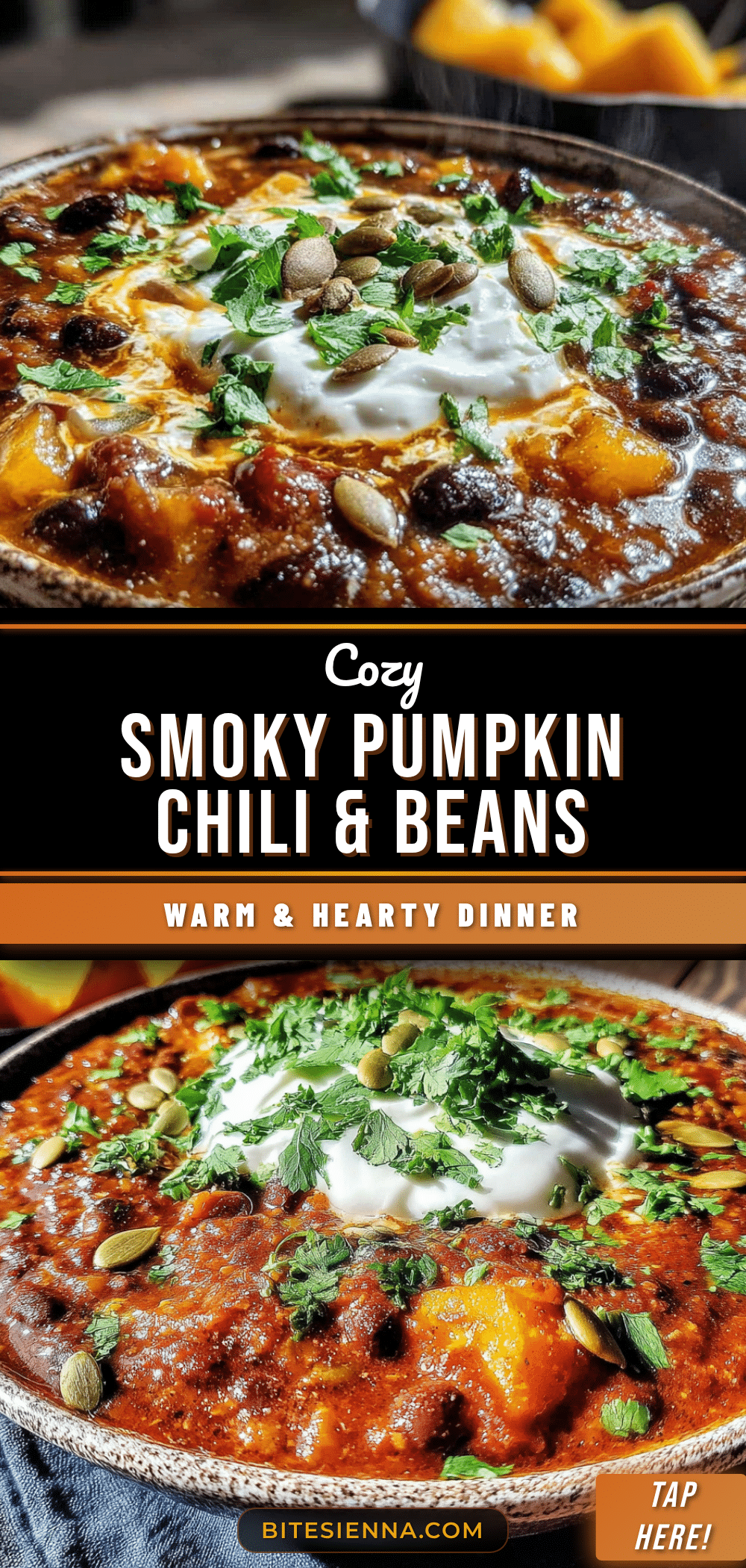 cozy smoky pumpkin chili with black beans recipe