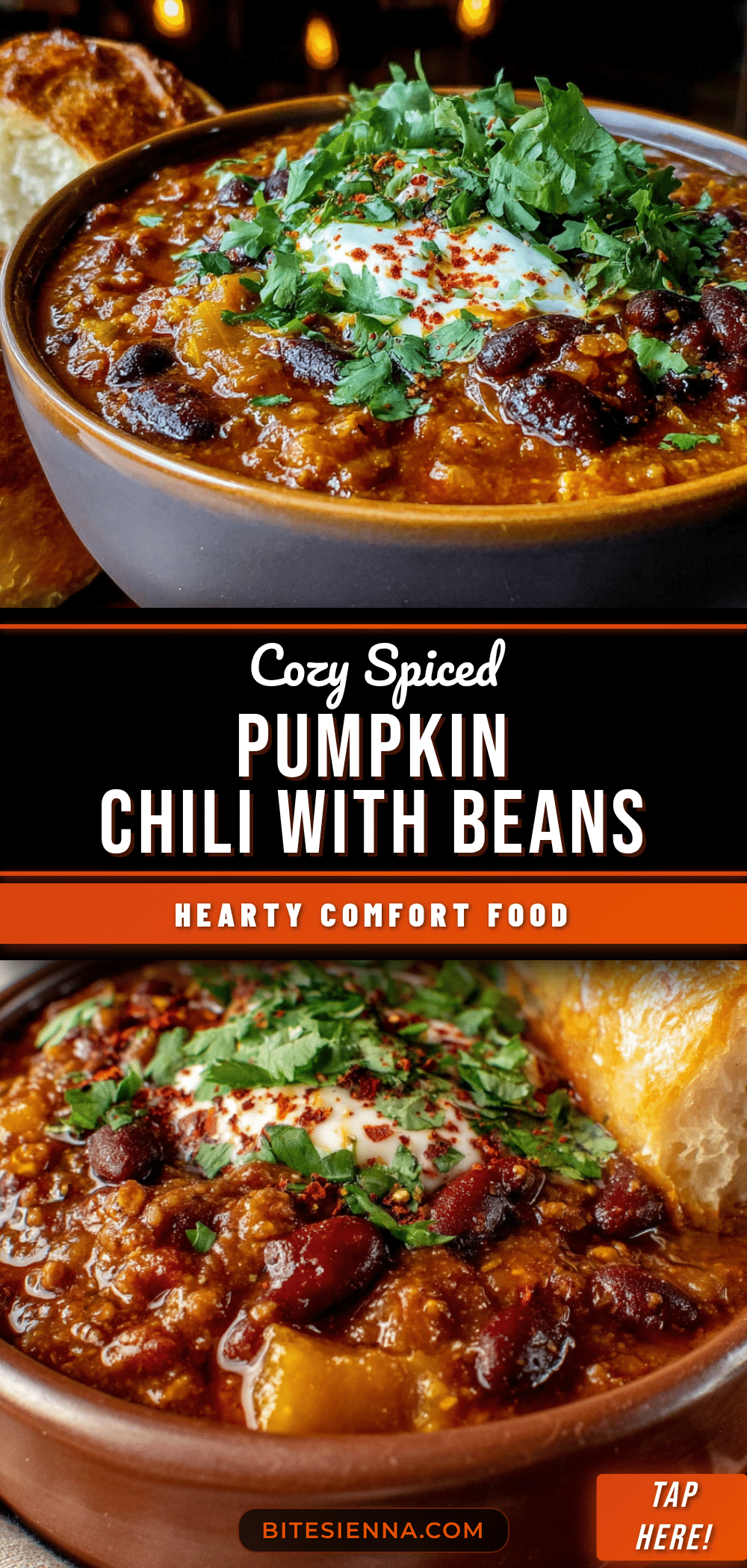 cozy spiced pumpkin chili with black beans recipe