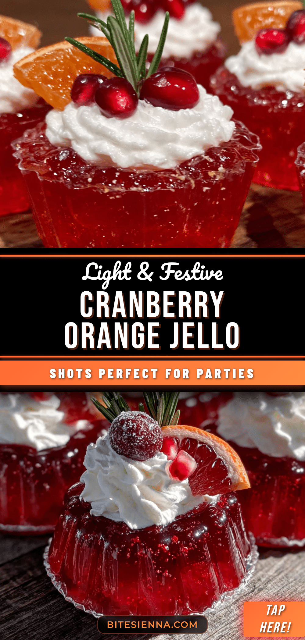Cranberry orange jello shots recipe