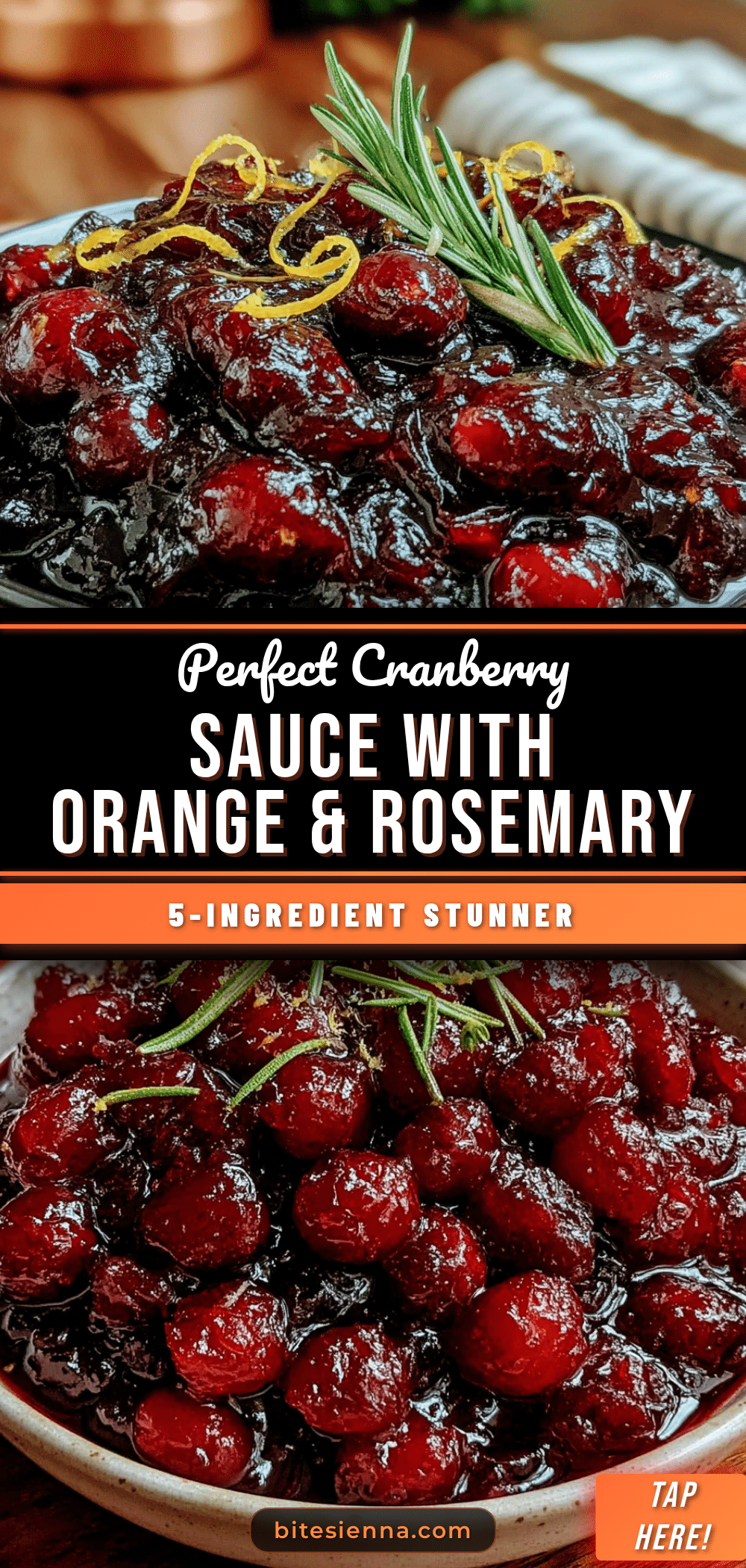 cranberry orange sauce with rosemary recipe