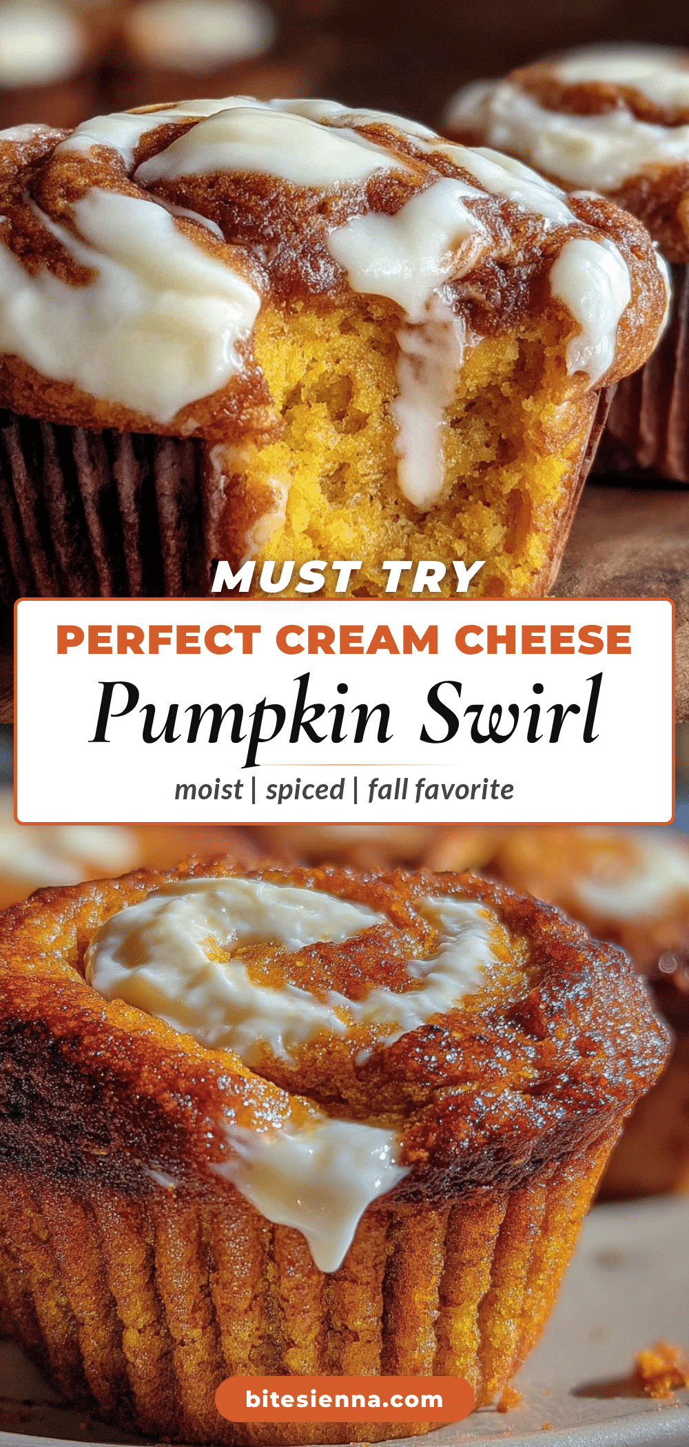cream cheese swirl pumpkin muffins recipe