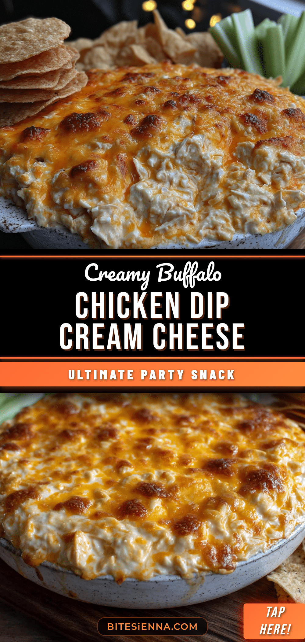creamy buffalo chicken dip recipe