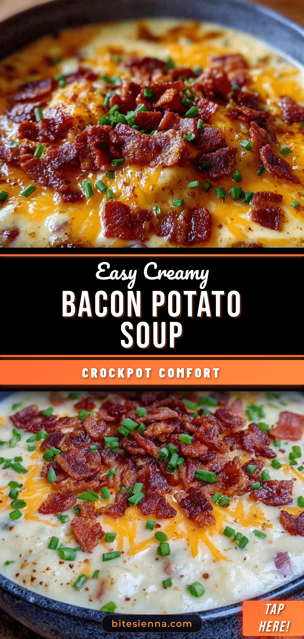creamy crockpot potato soup with bacon recipe