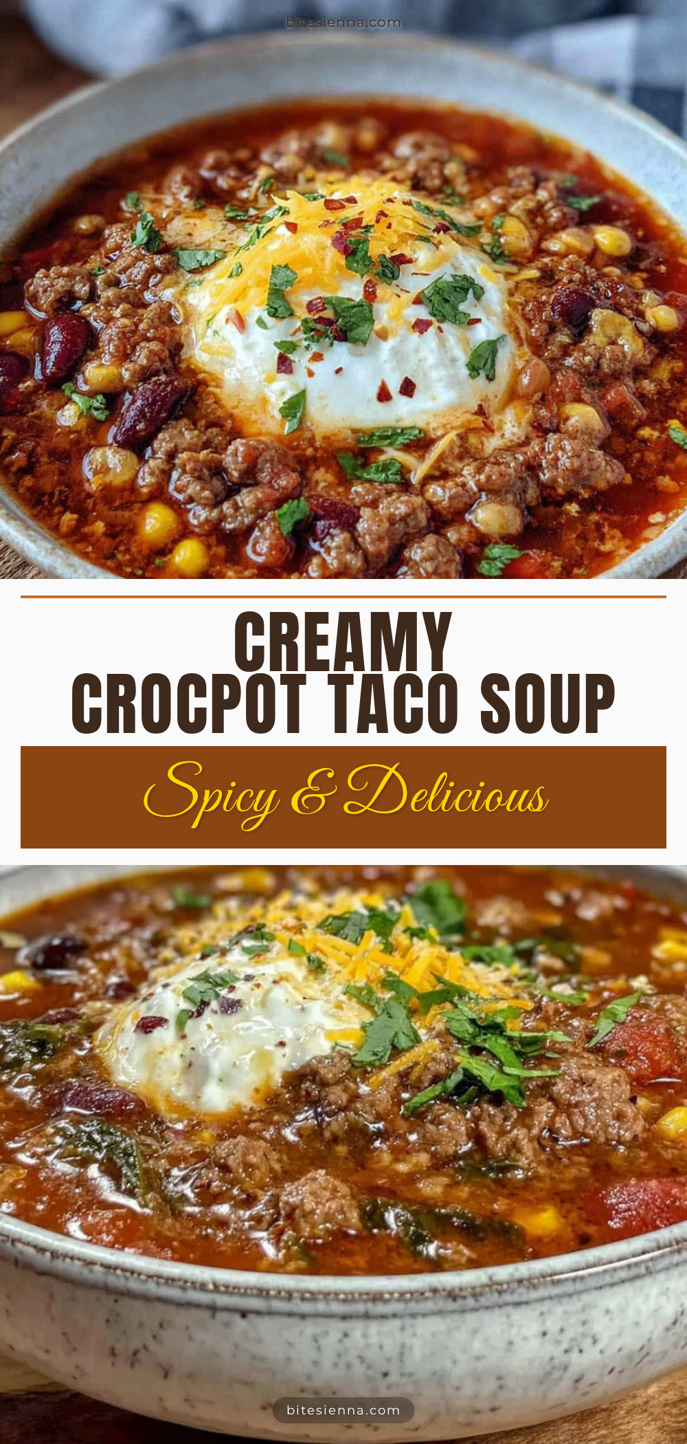 creamy crockpot taco soup recipe