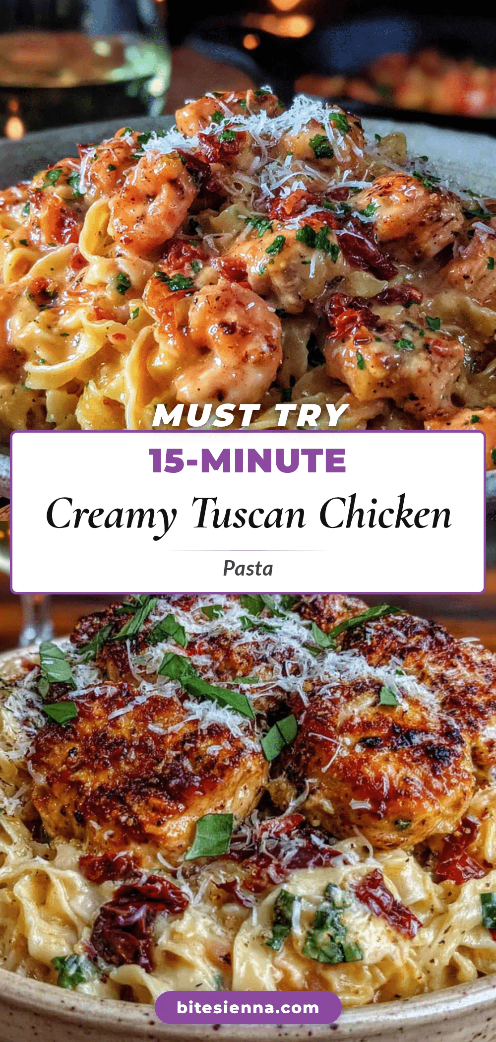 creamy tuscan chicken pasta recipe