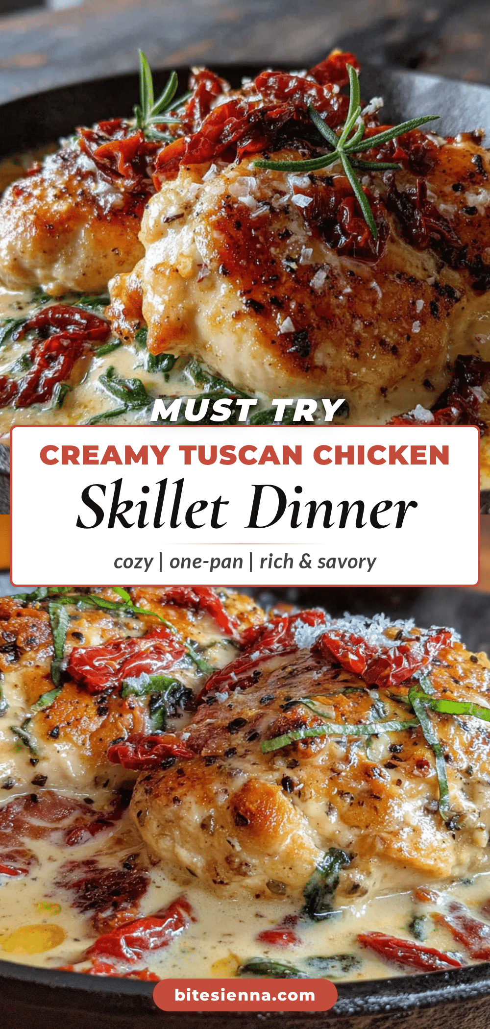 creamy tuscan chicken skillet recipe