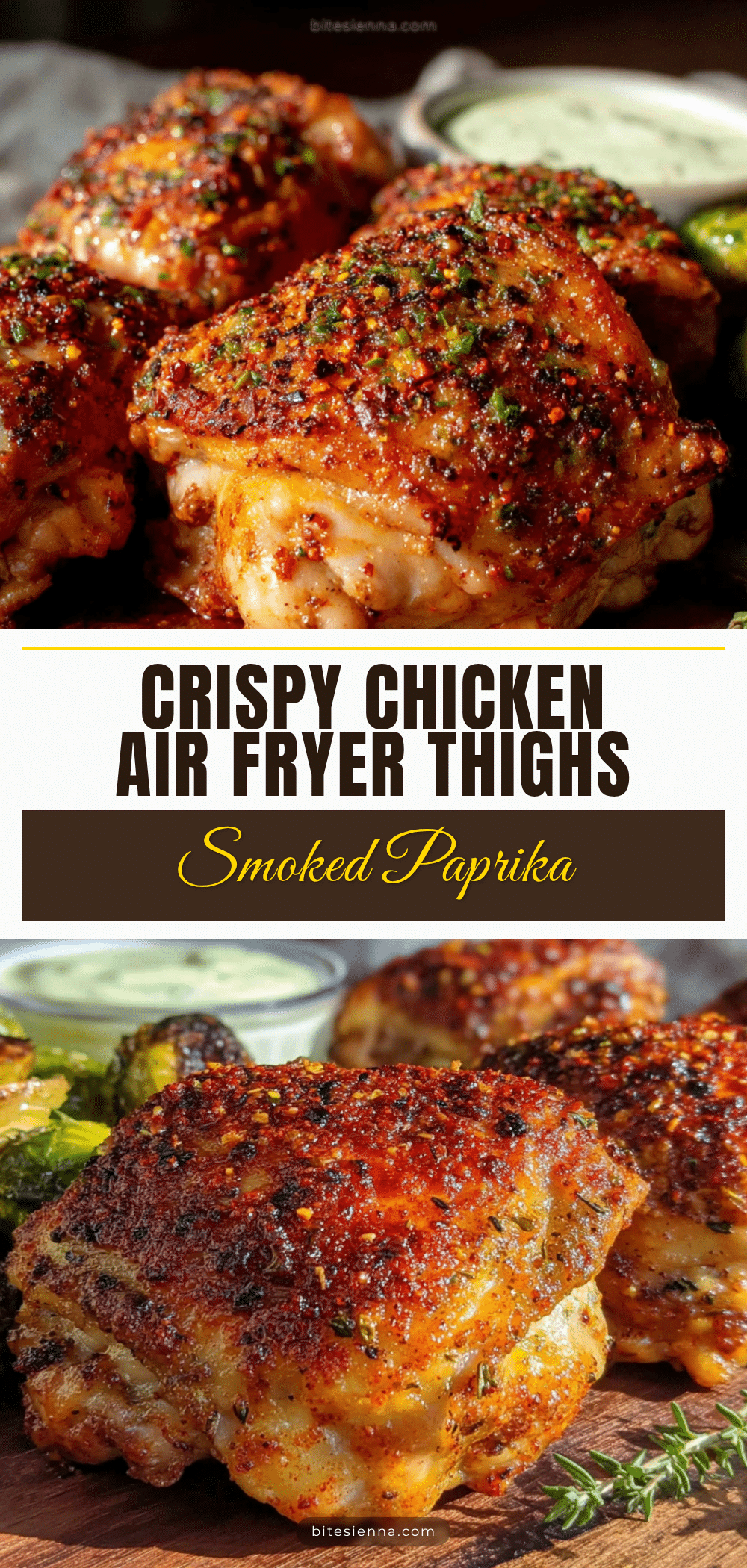 crispy air fryer chicken thighs with smoked paprika recipe