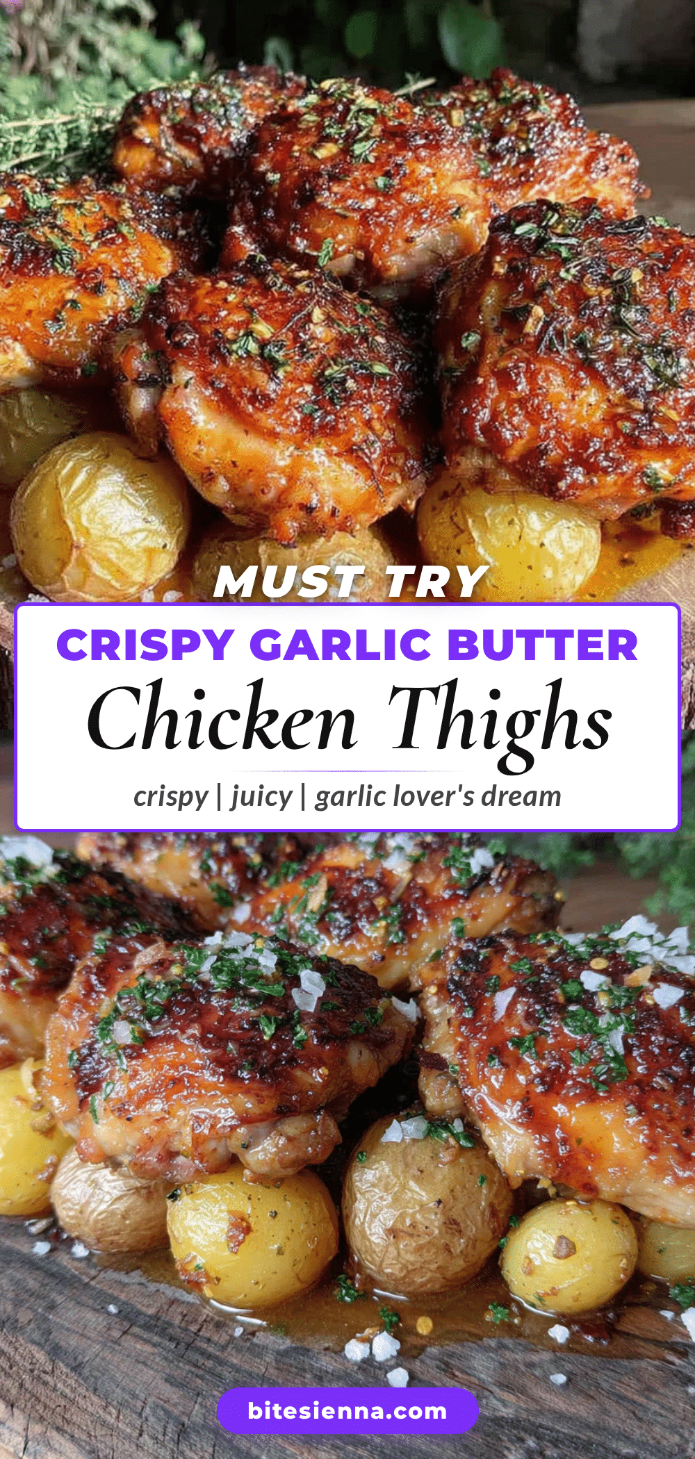 Crispy One-Pan Garlic Butter Chicken Thighs recipe