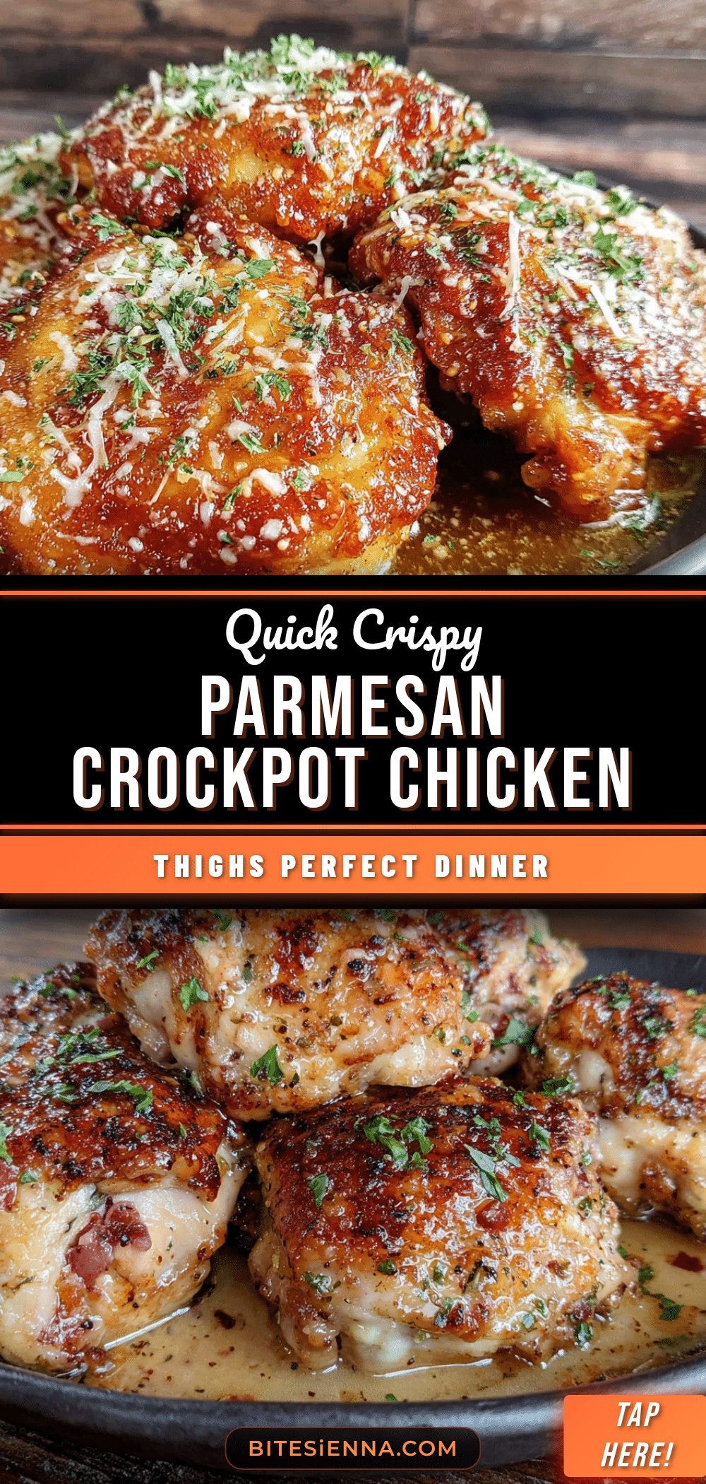 crispy parmesan crockpot chicken thighs recipe