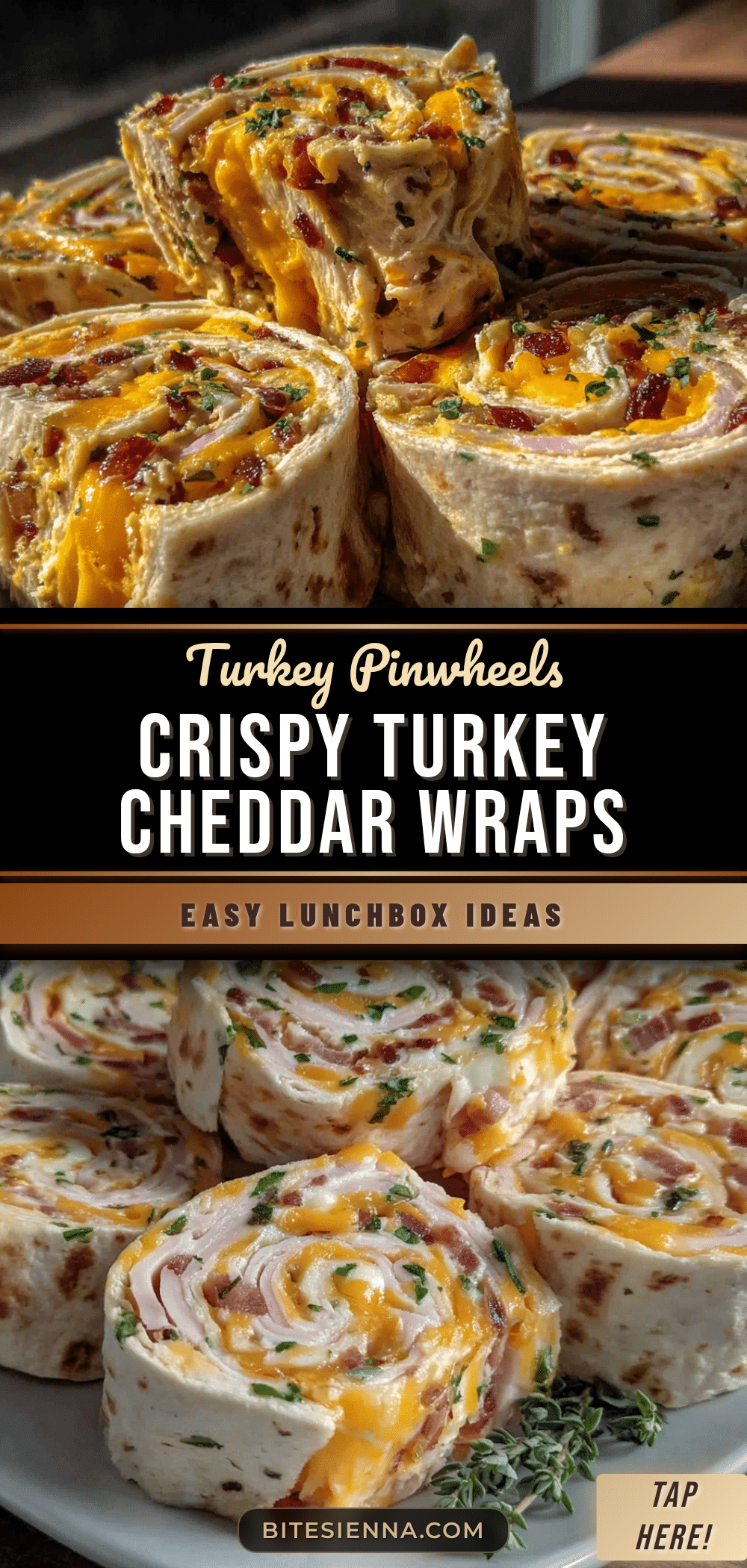 crispy turkey cheddar pinwheel wraps recipe