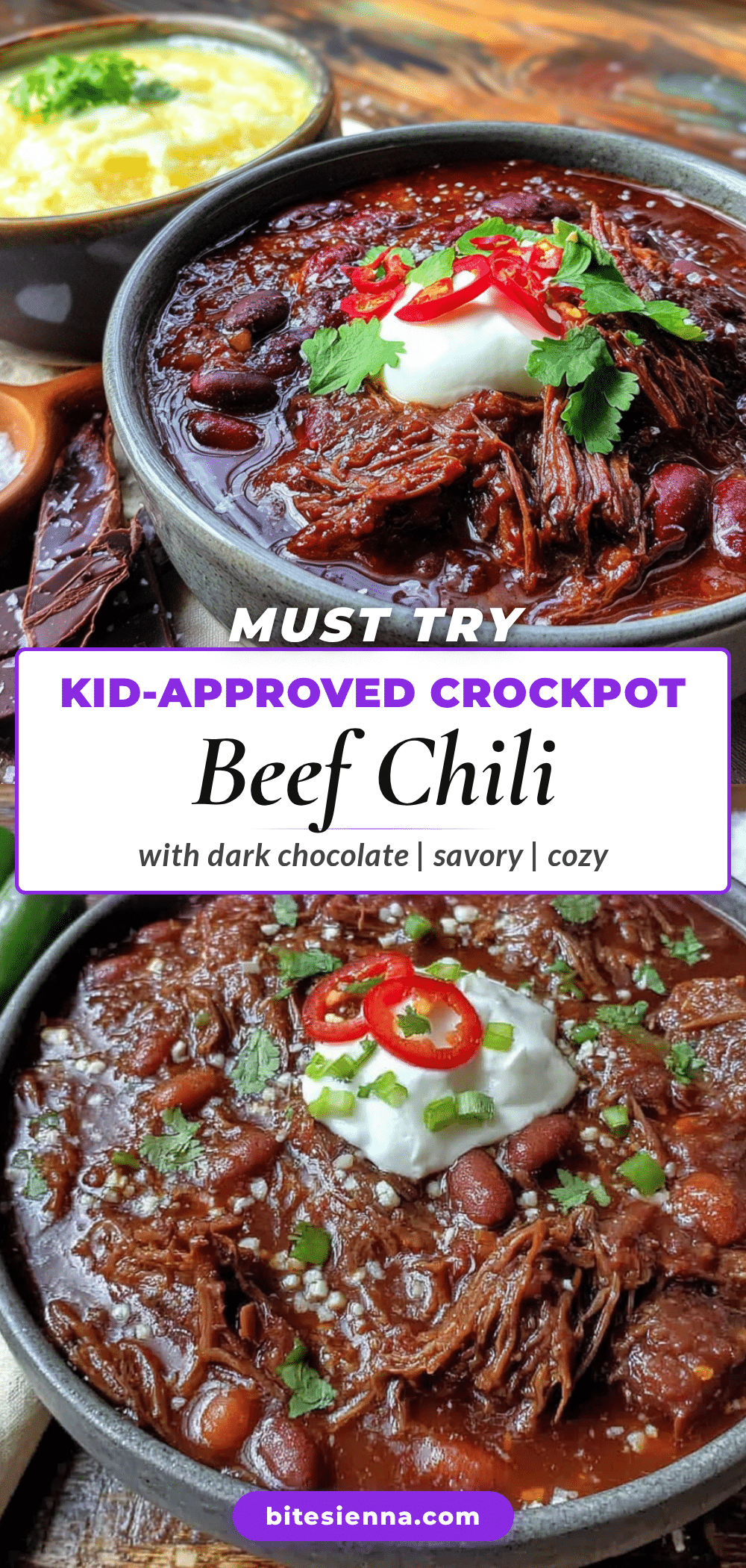 crockpot chili with dark chocolate recipe