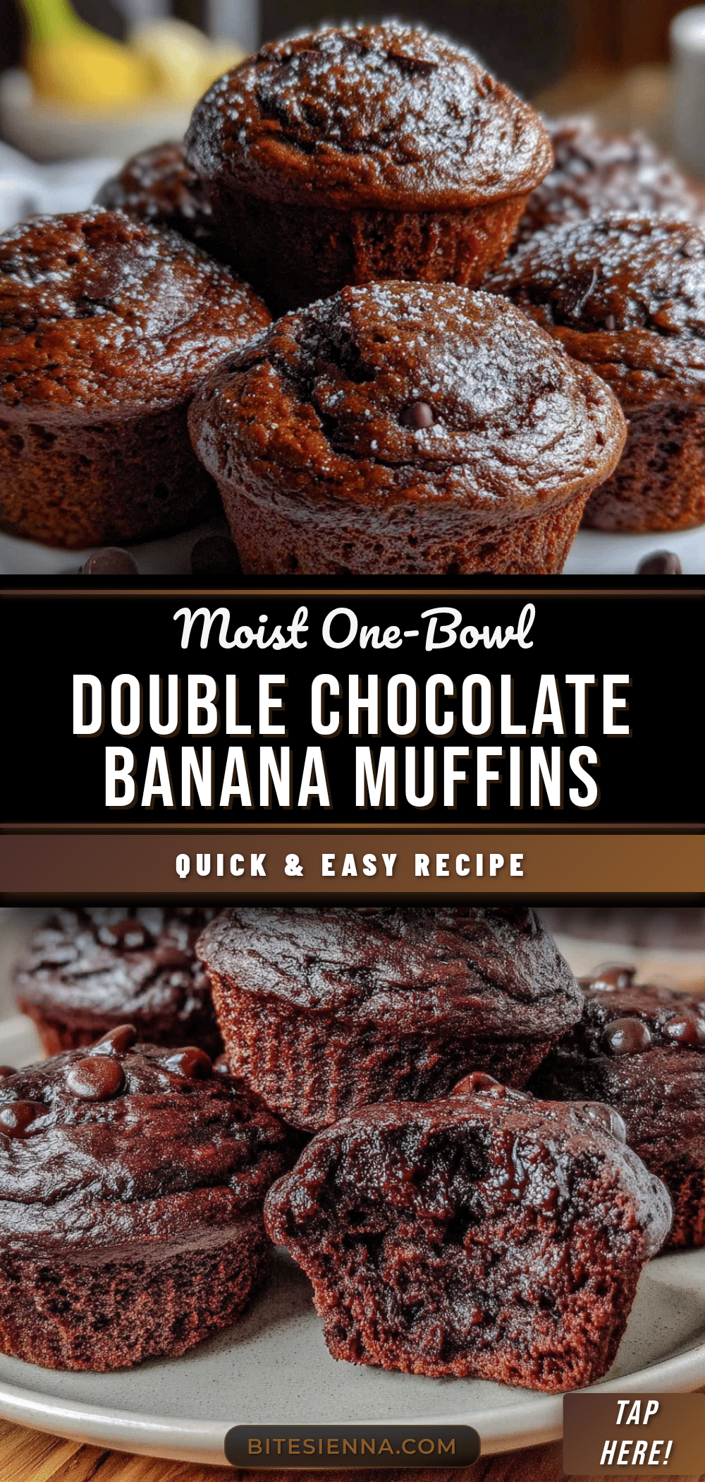 Double Chocolate Banana Muffins recipe