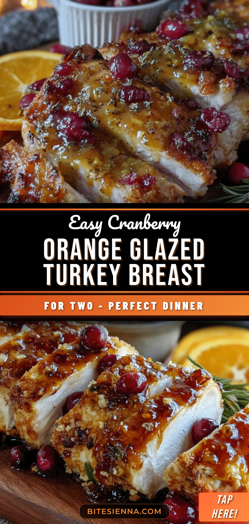 easy cranberry orange glazed turkey breast for two recipe