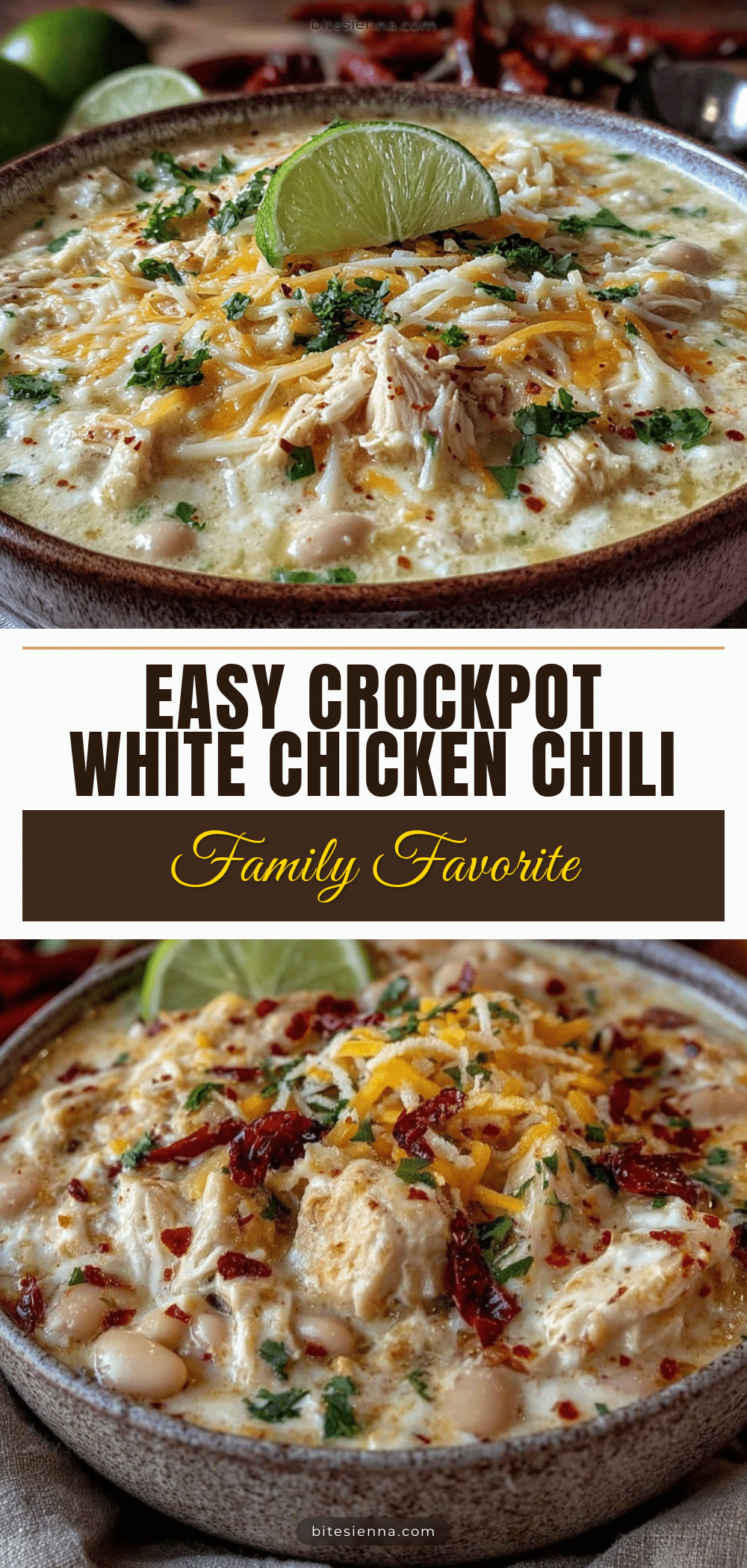 Easy Crockpot White Chicken Chili recipe