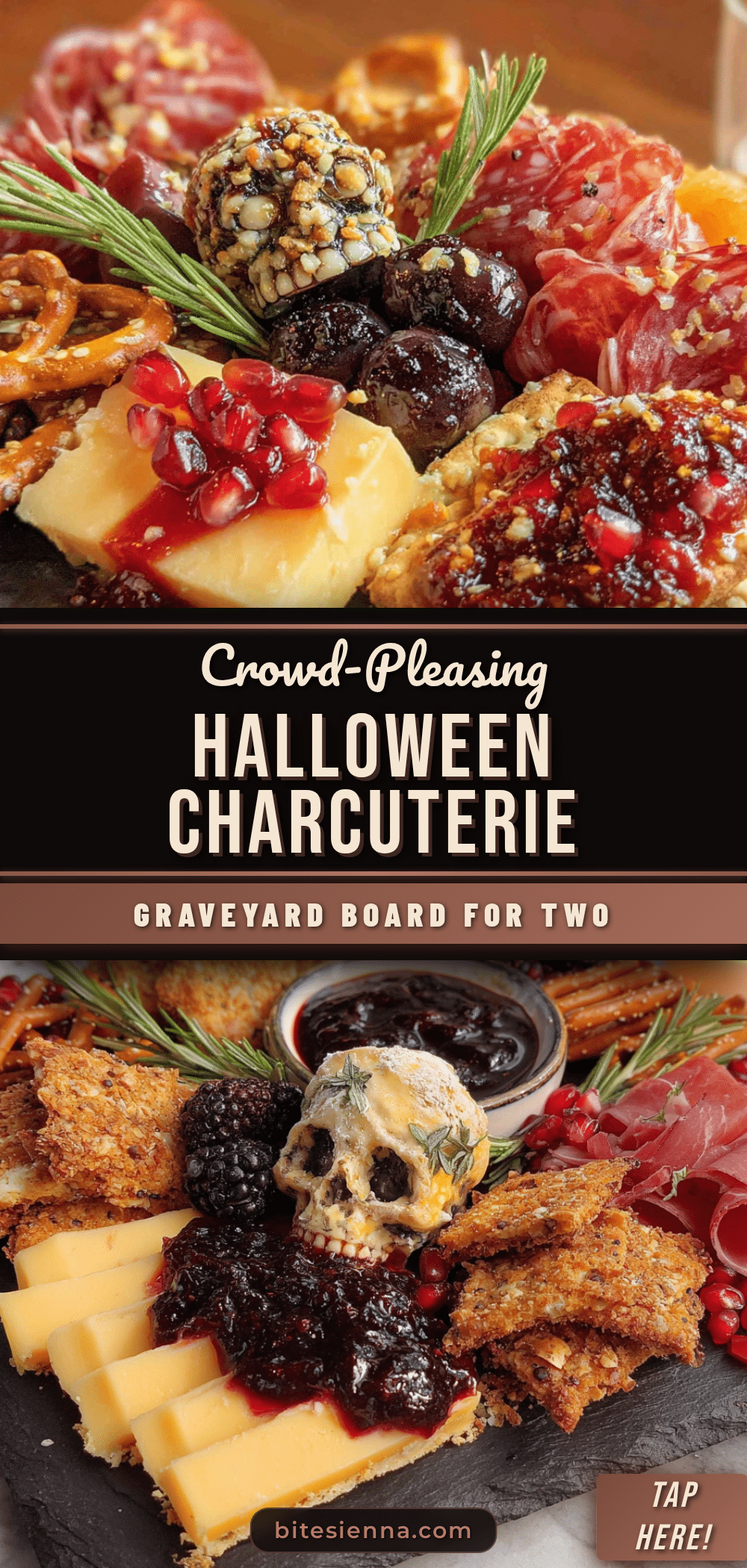 easy halloween charcuterie graveyard board for two recipe