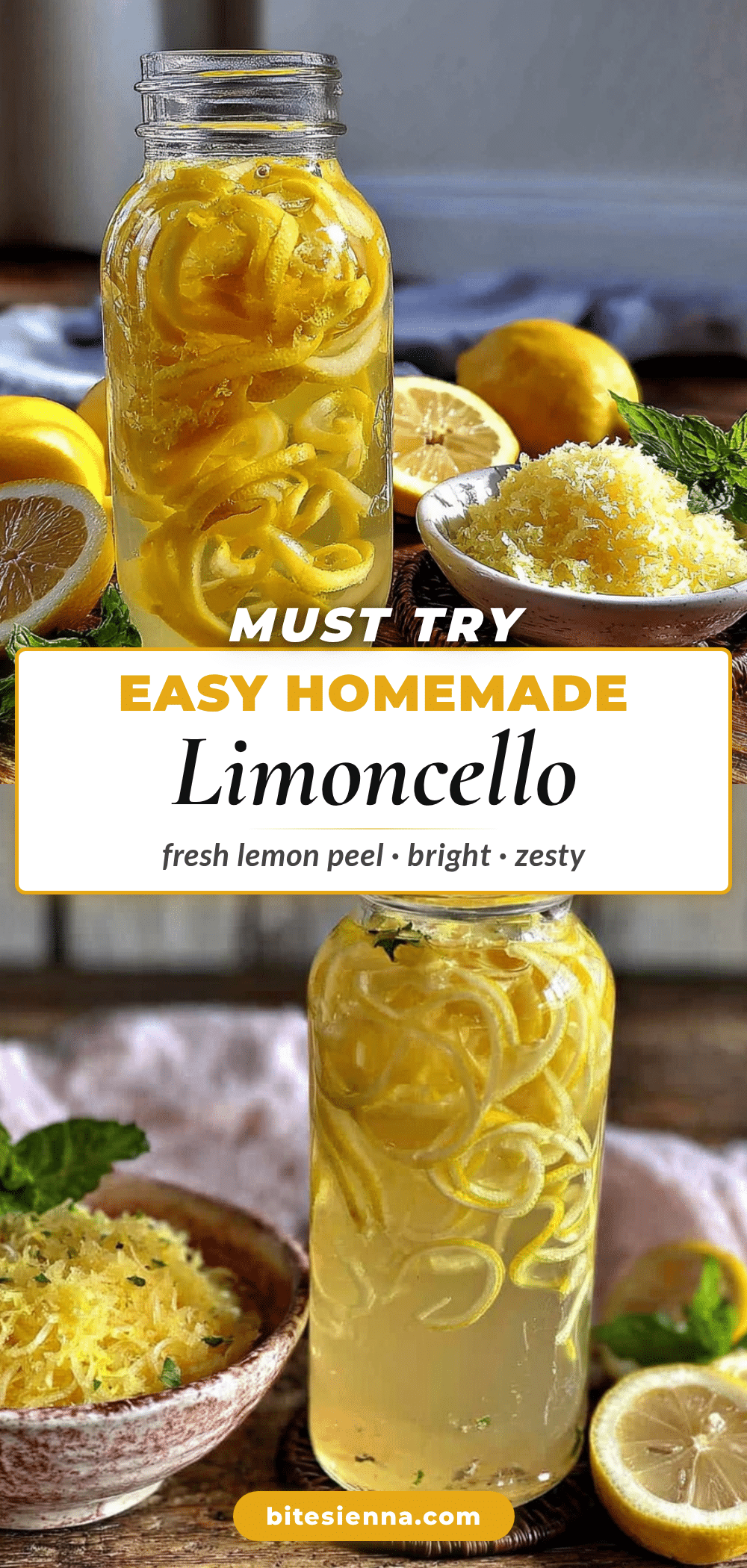 Easy homemade limoncello recipe