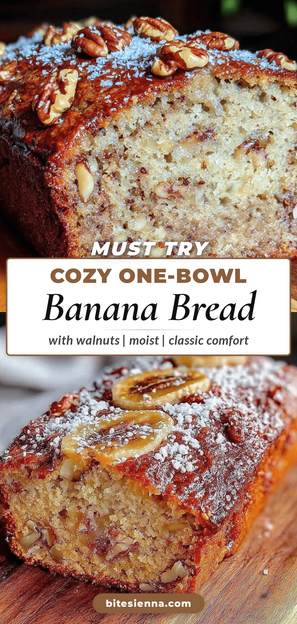easy one-bowl banana walnut bread recipe