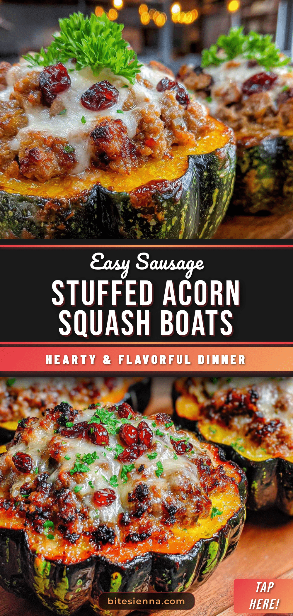 easy sausage-stuffed acorn squash boats recipe