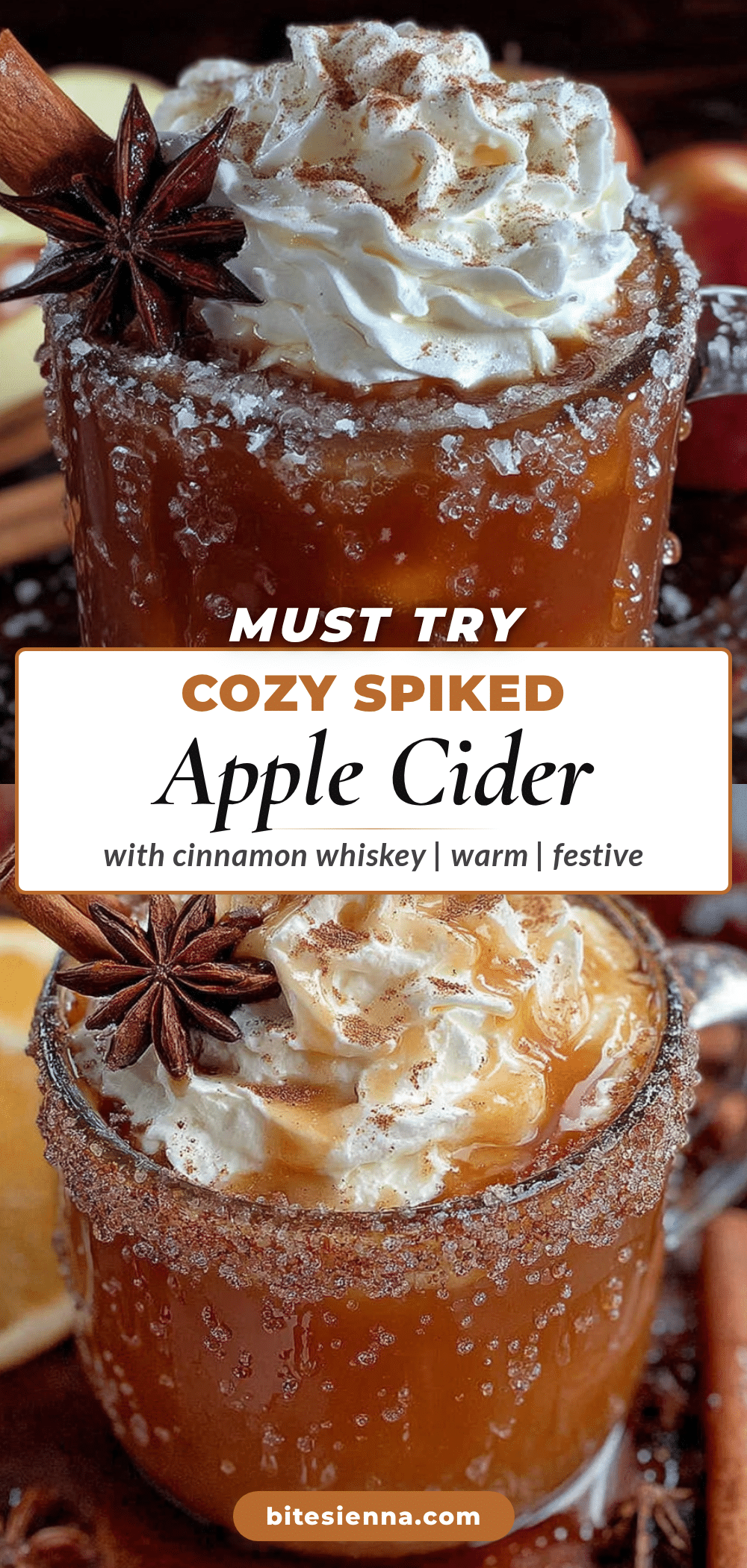 easy spiked apple cider with cinnamon whiskey recipe