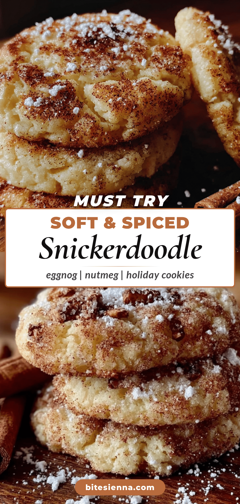 egg nog snickerdoodle cookies recipe