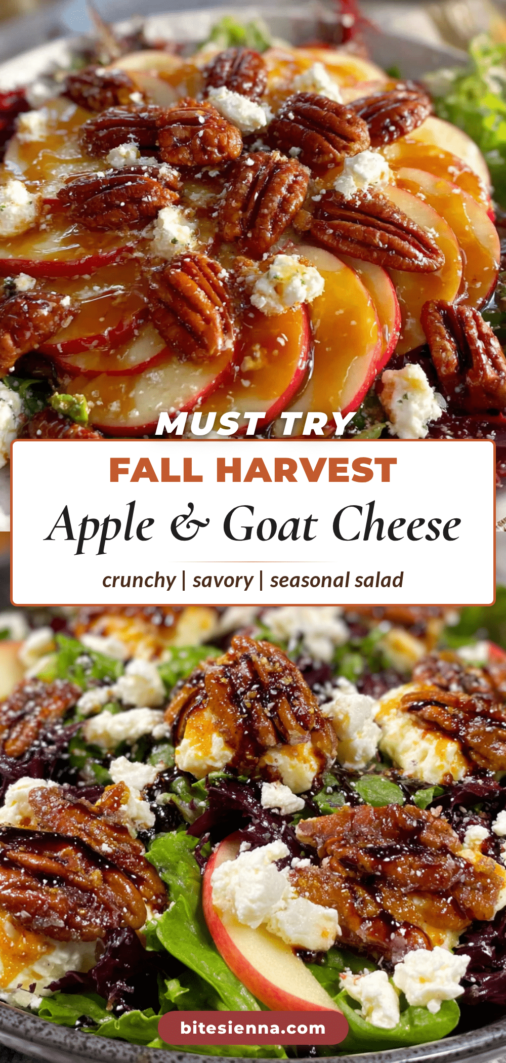 fall harvest salad with apples and goat cheese recipe