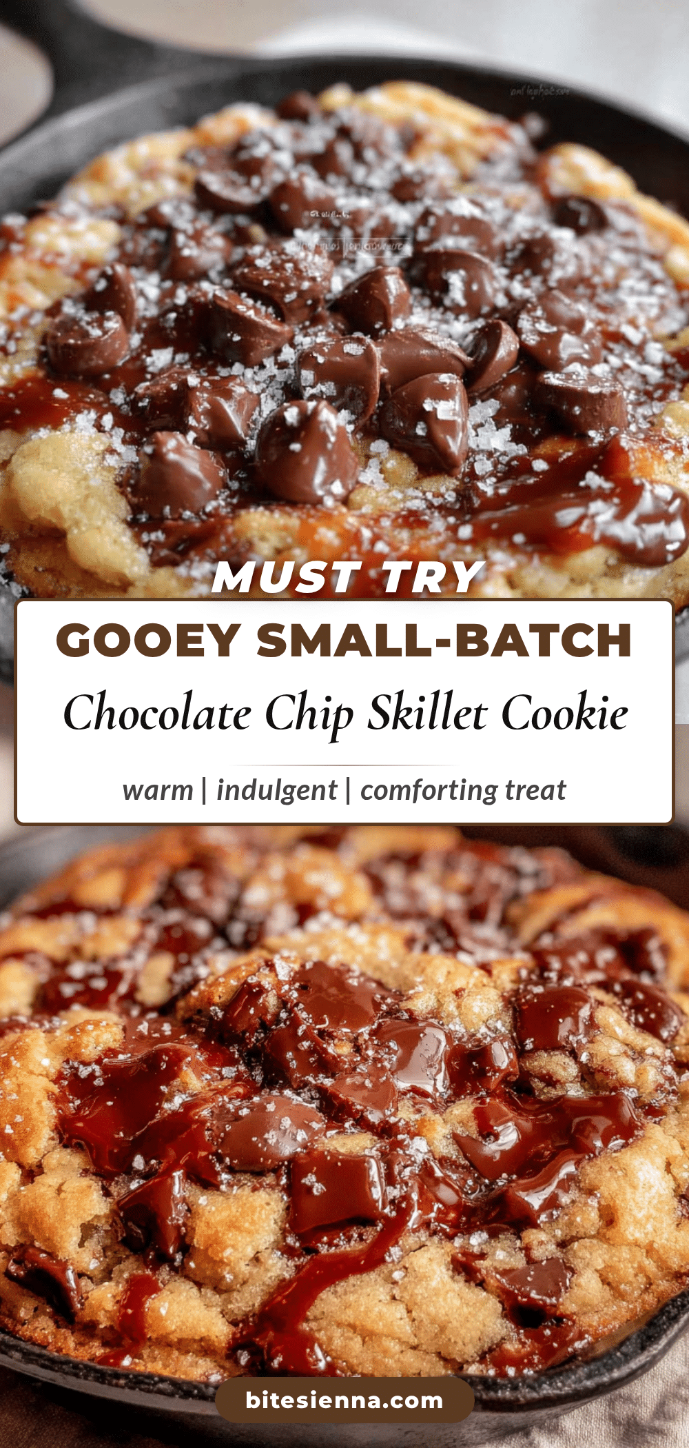 gooey small-batch chocolate chip skillet cookie recipe