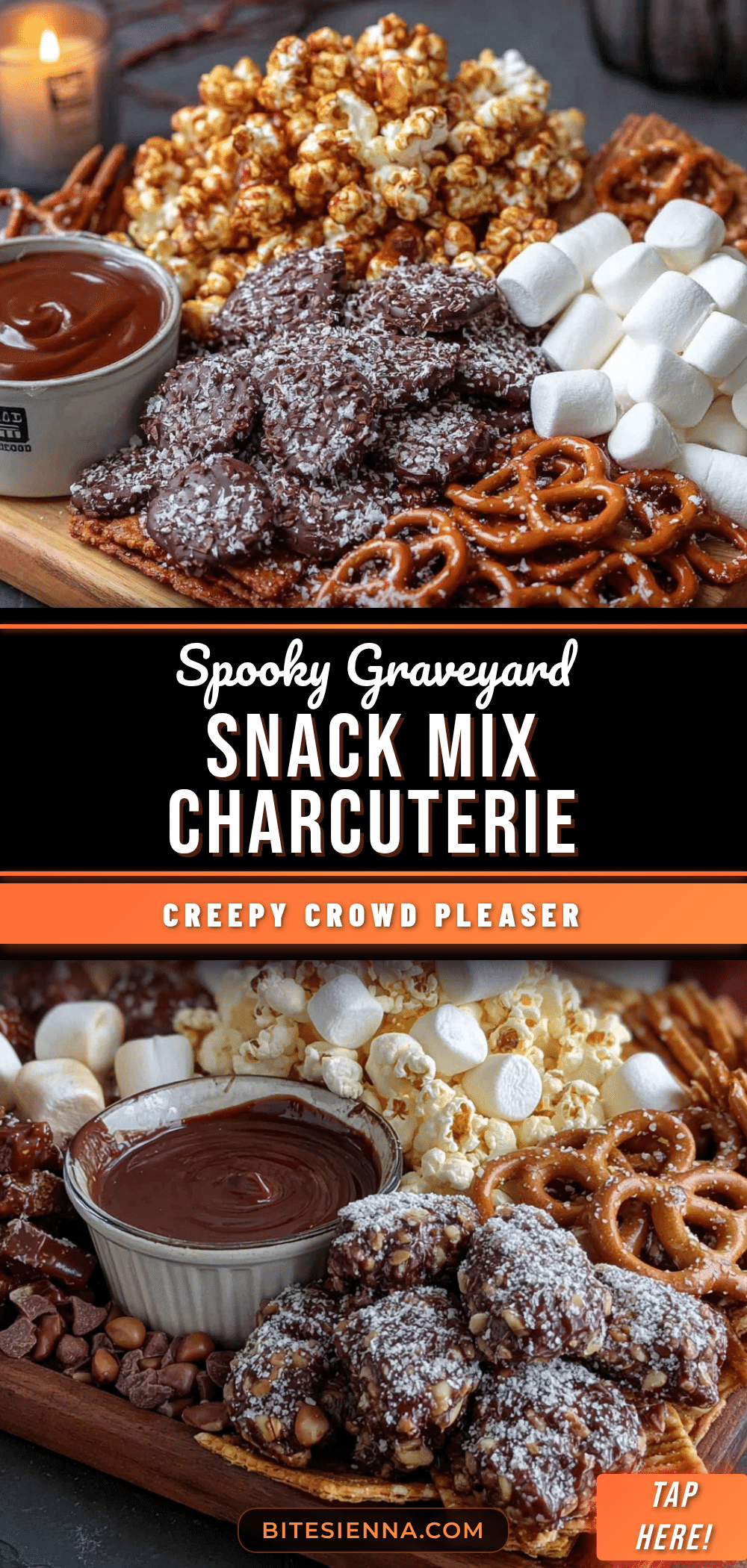 graveyard snack mix charcuterie board recipe