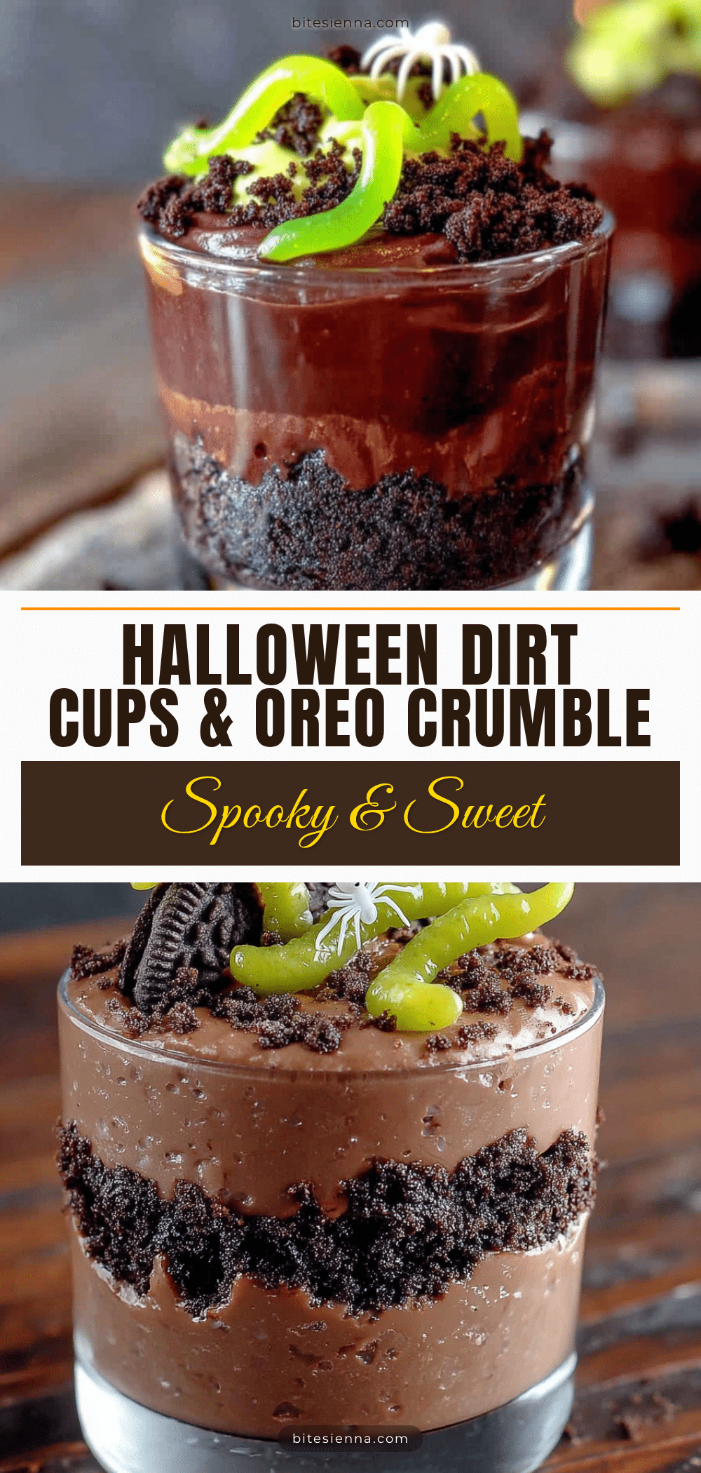 Halloween dirt cups recipe