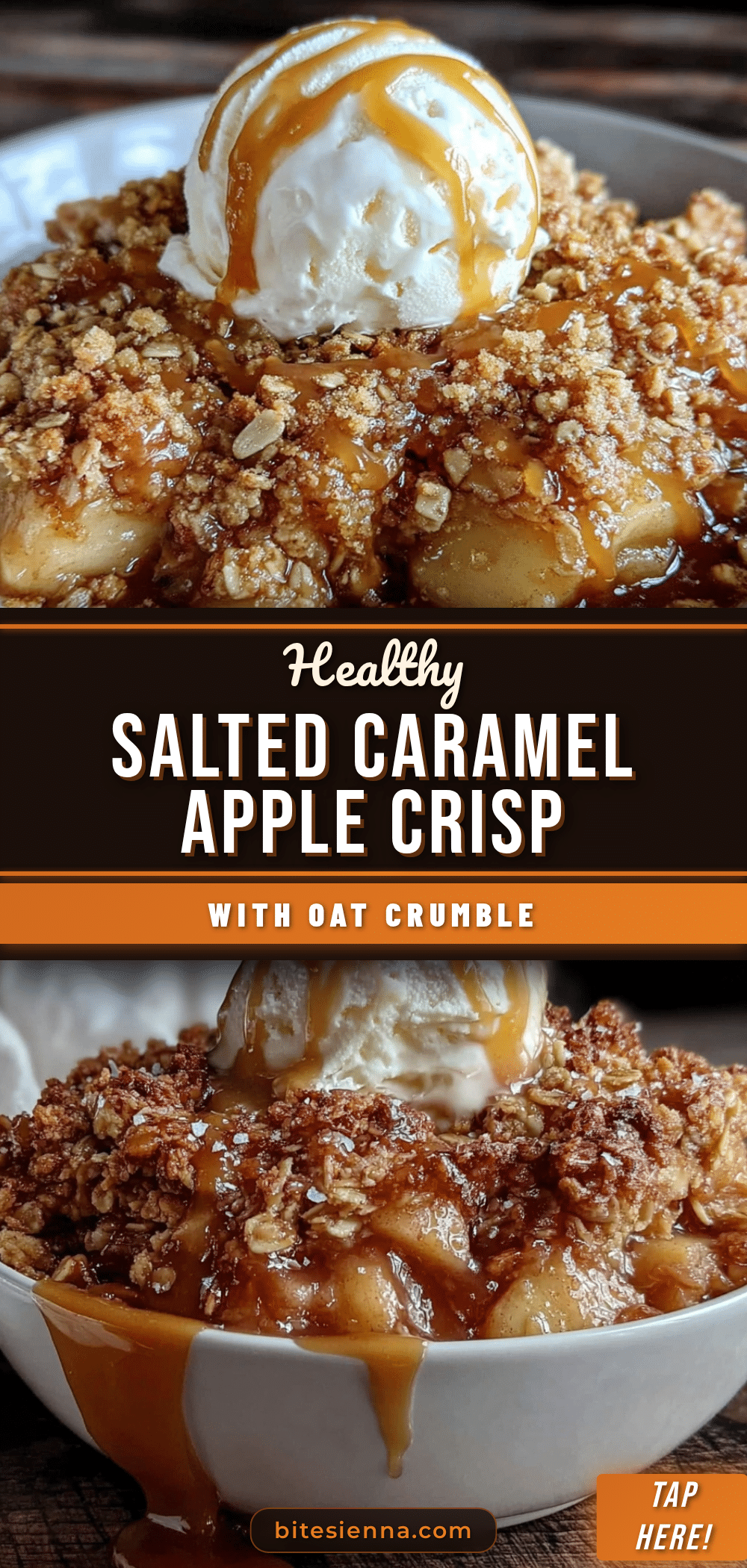 healthy salted caramel apple crisp recipe