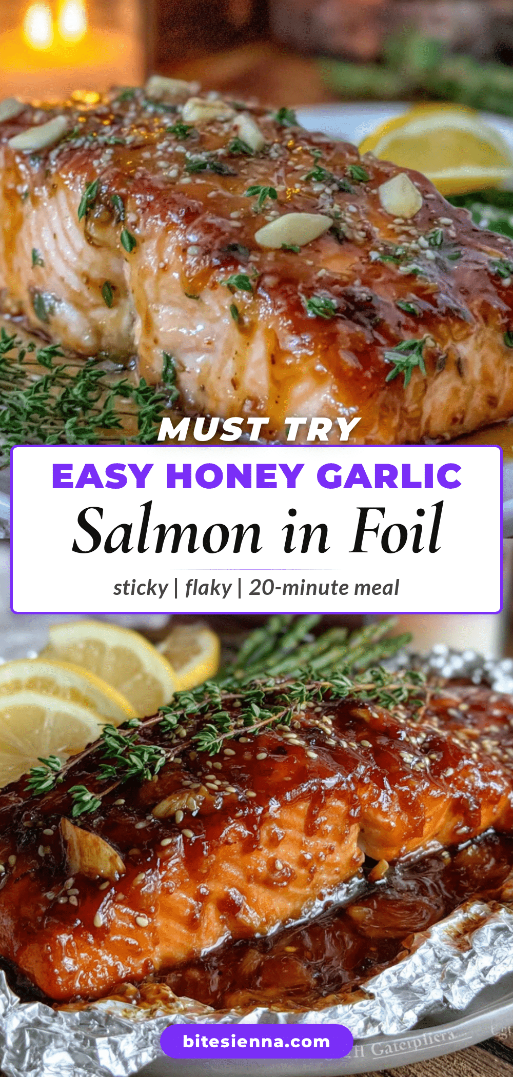 Honey garlic salmon in foil packets recipe
