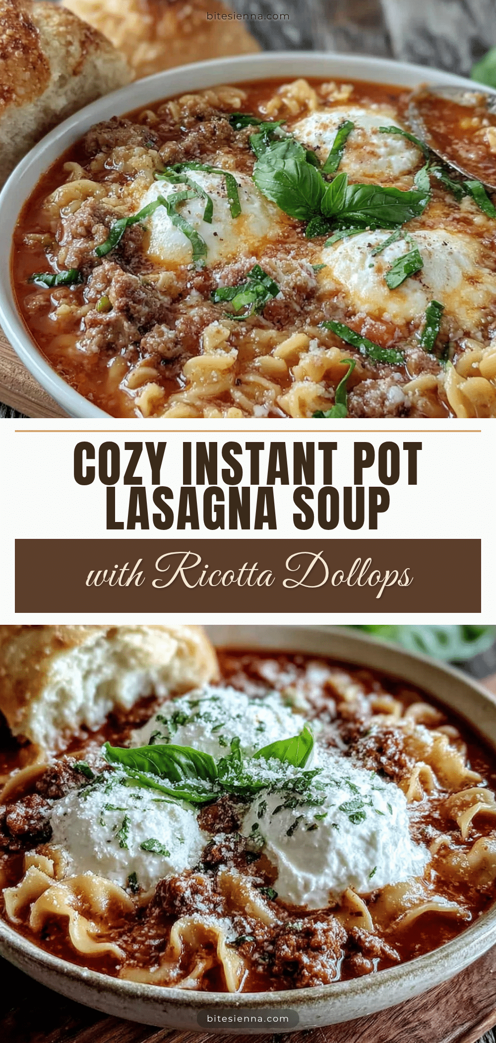 Instant Pot lasagna soup recipe