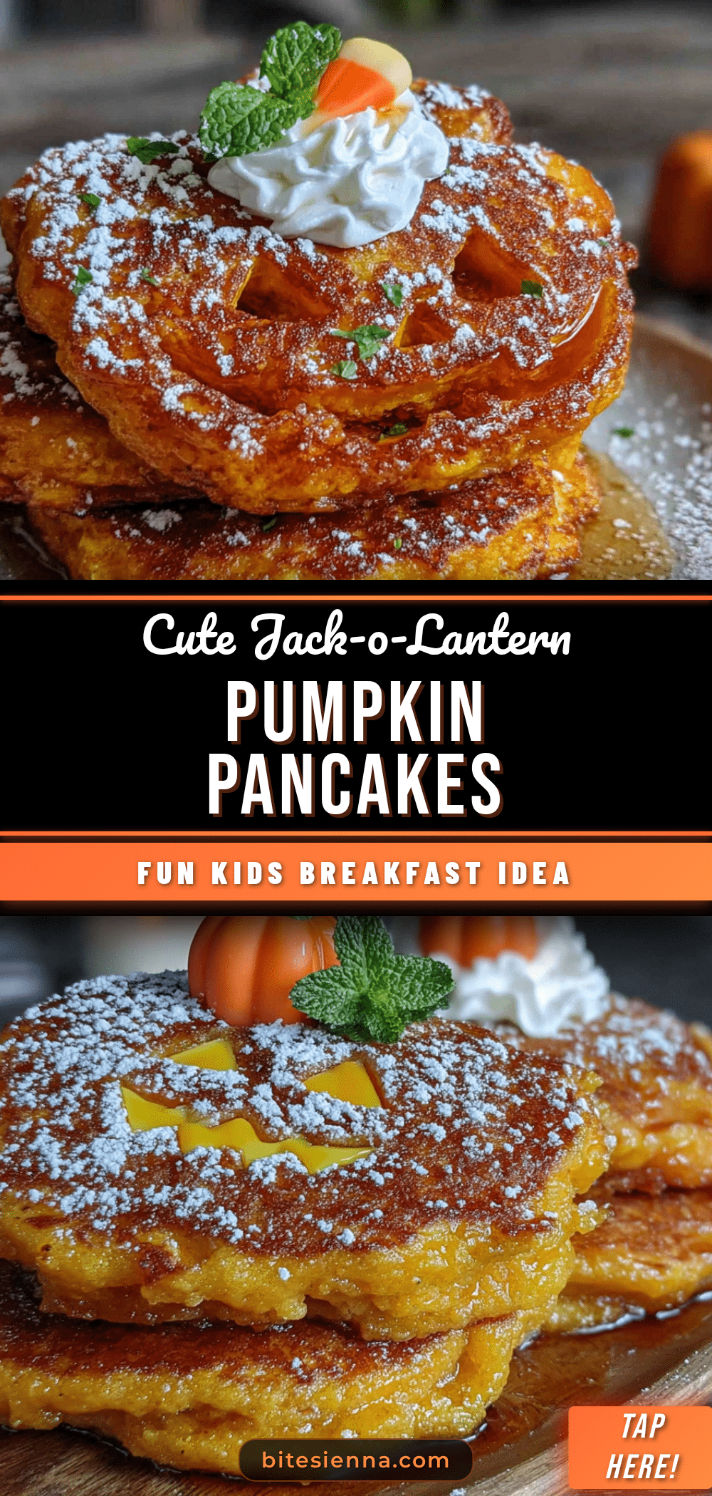 jack-o-lantern pumpkin pancakes recipe