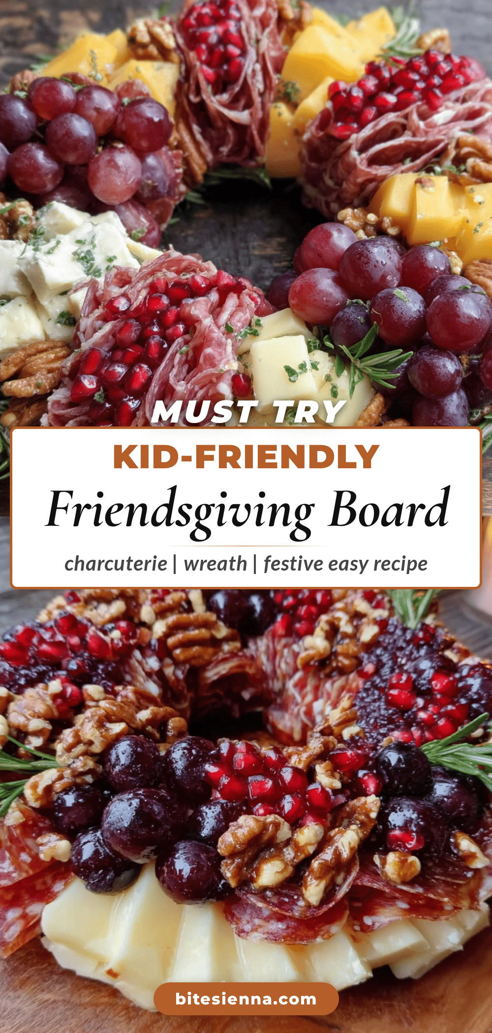 Kid-Friendly Friendsgiving Charcuterie Wreath Board recipe