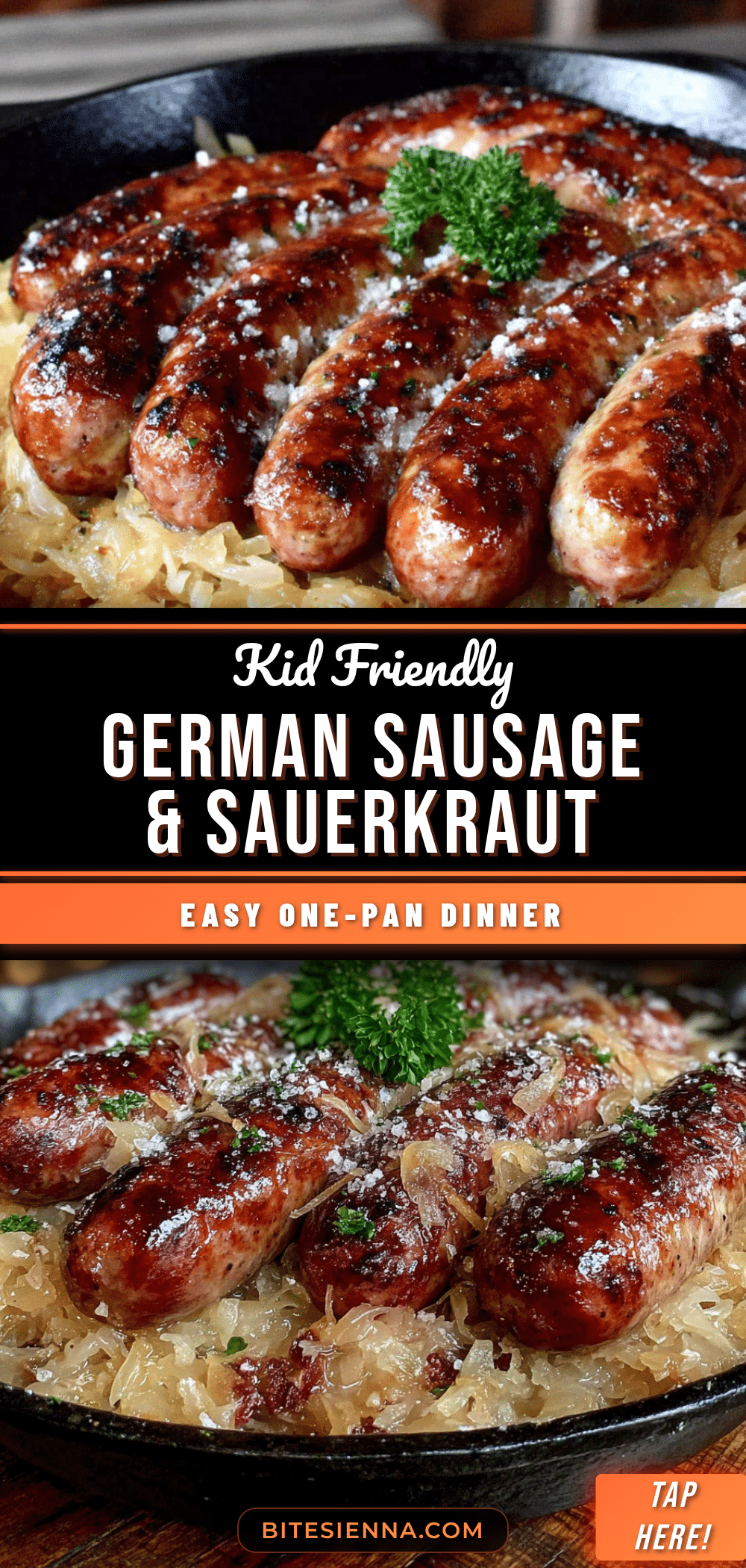 kid-friendly german sausage and sauerkraut skillet recipe