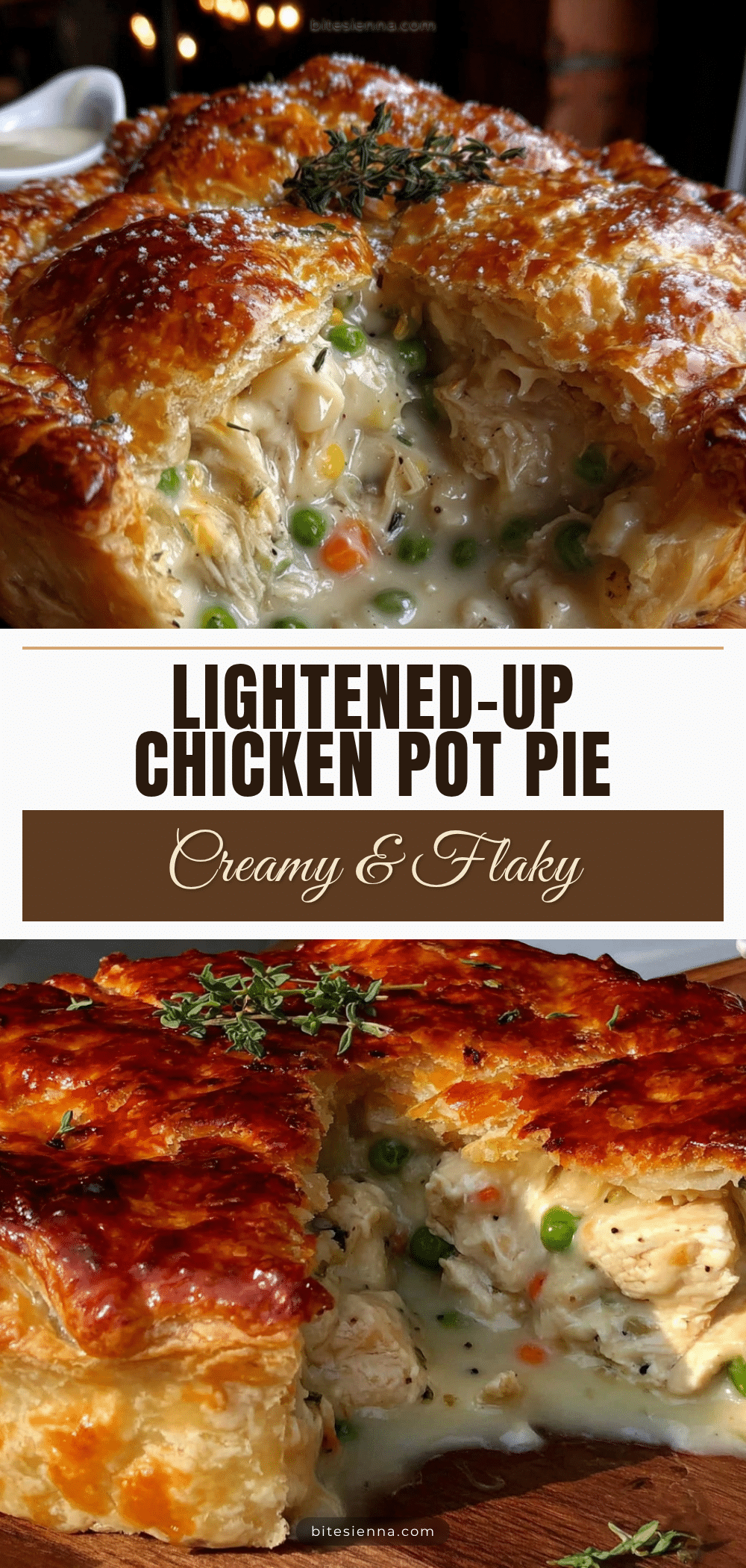 lightened-up creamy chicken pot pie recipe