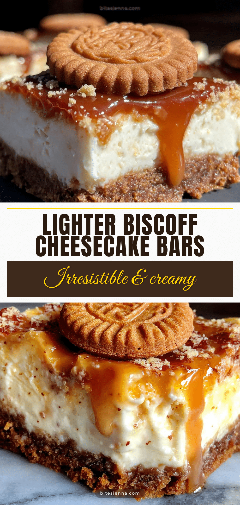Lighter Biscoff Cheesecake Bars recipe