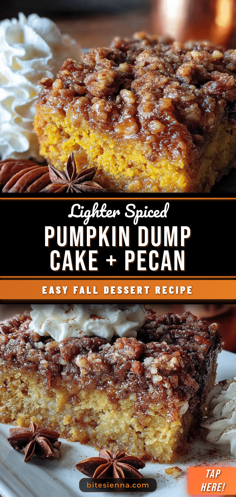 lighter pumpkin dump cake with pecan streusel recipe
