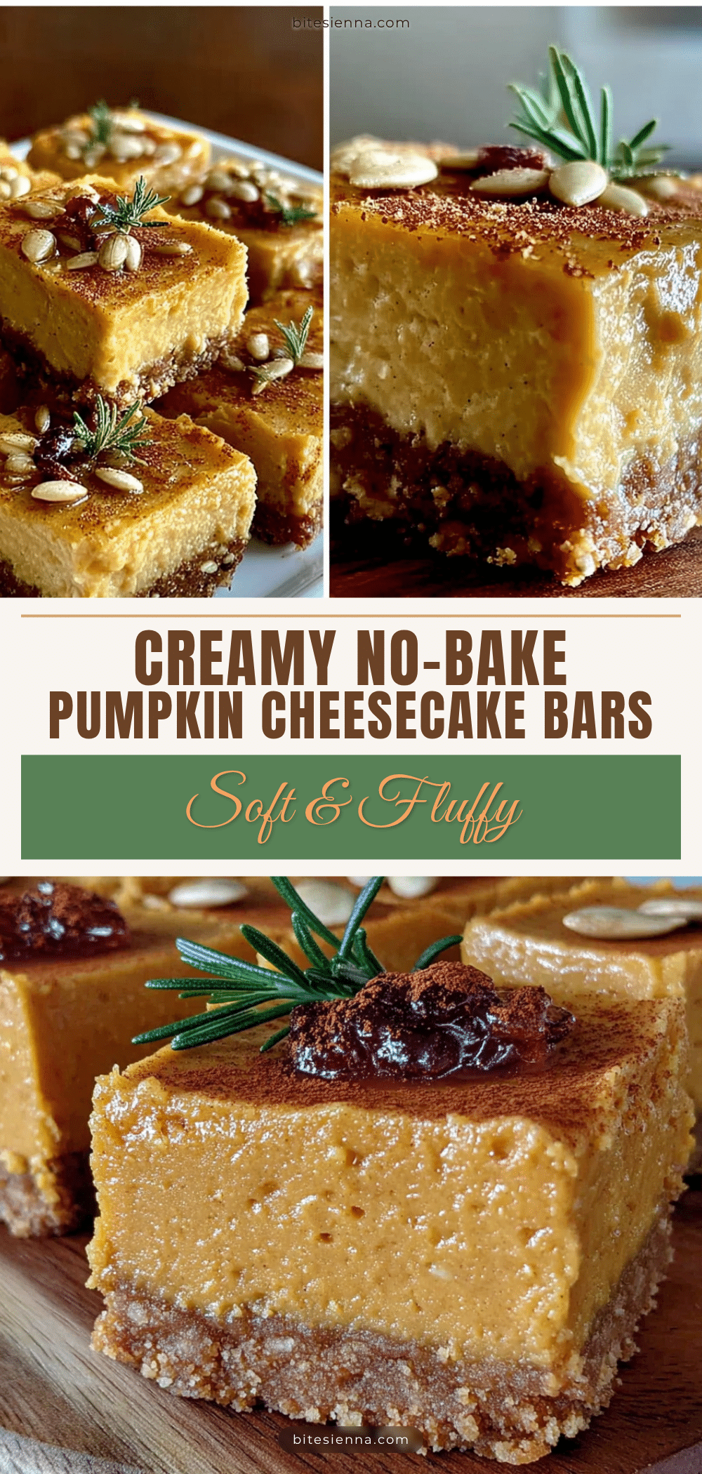 No-Bake Pumpkin Cheesecake Bars recipe