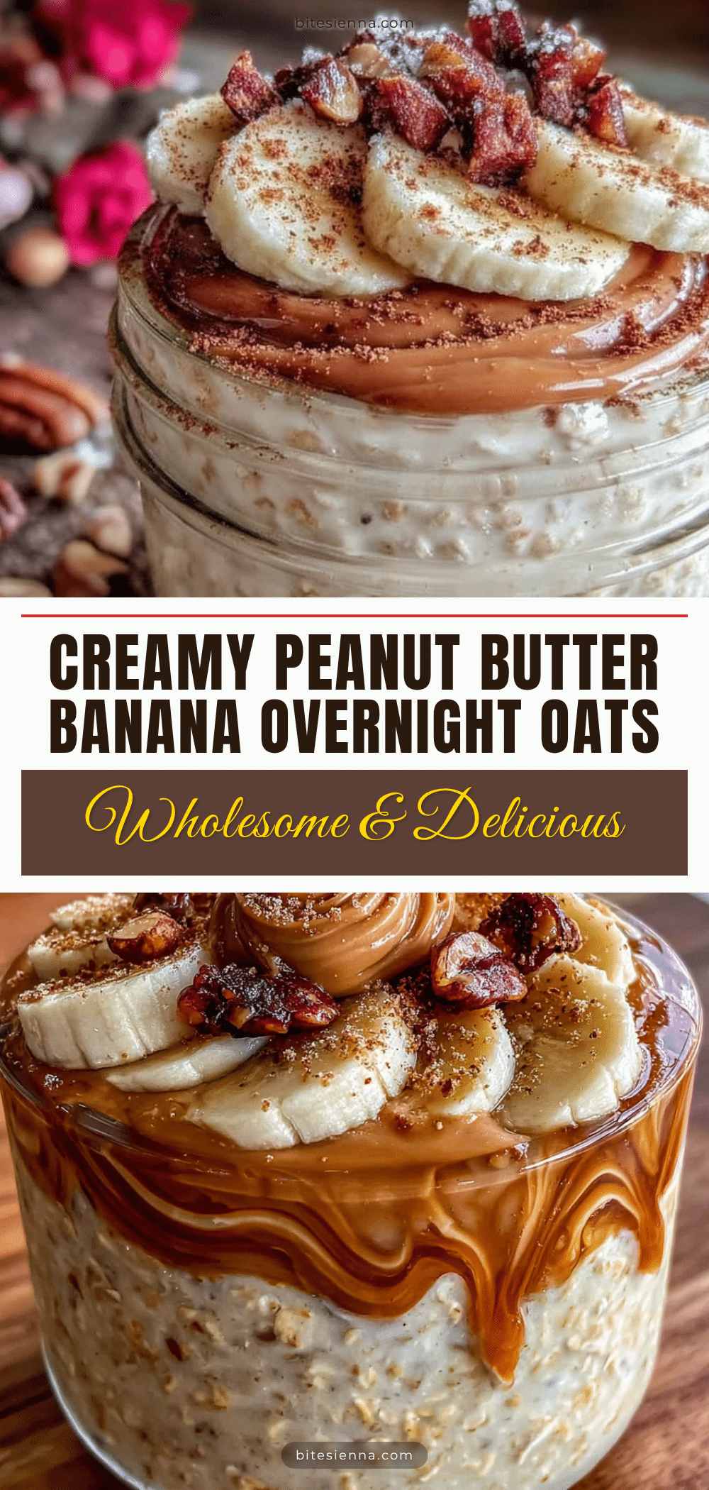 peanut butter banana overnight oats recipe