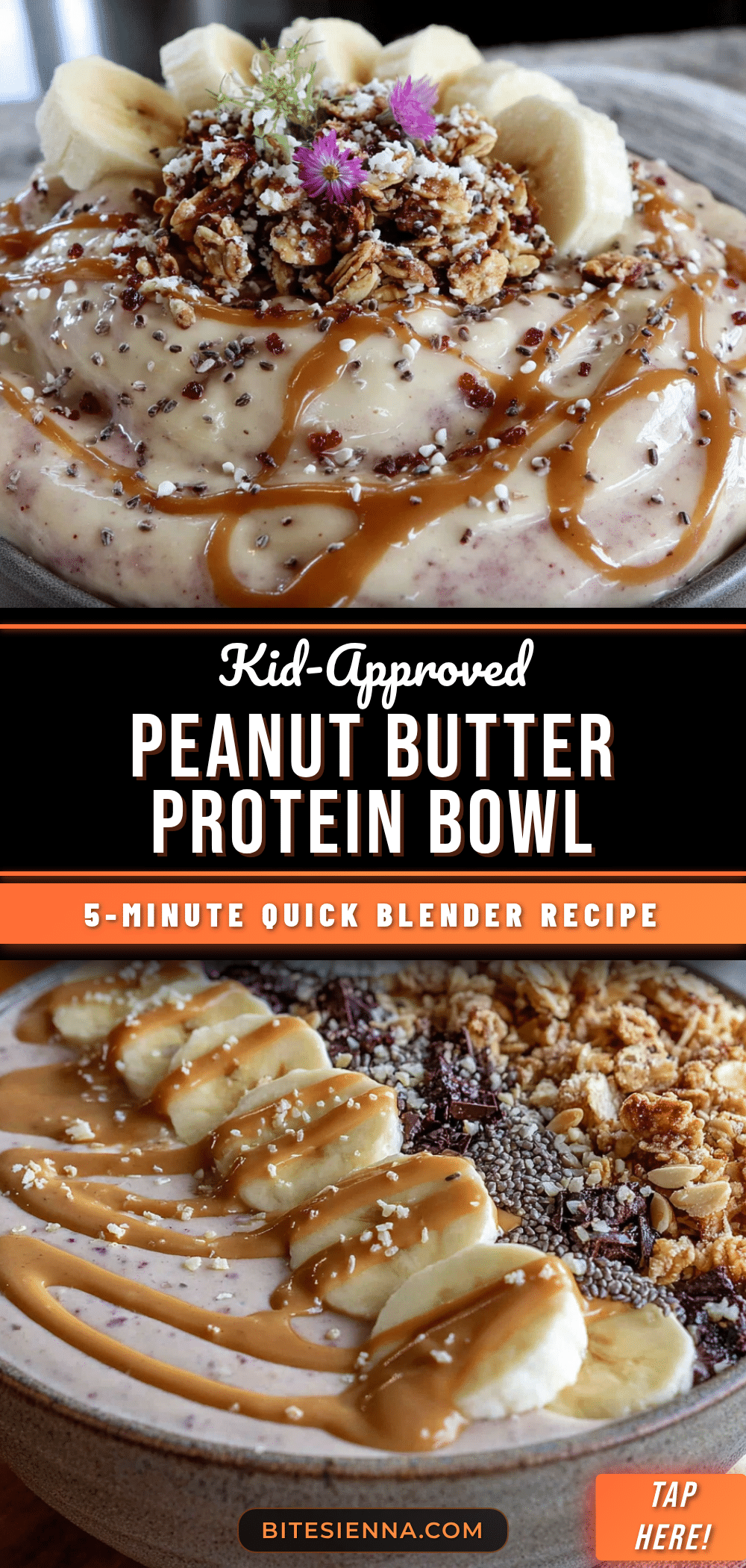 peanut butter protein smoothie bowl recipe