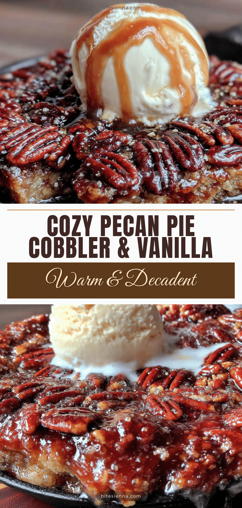 pecan pie cobbler with vanilla ice cream recipe