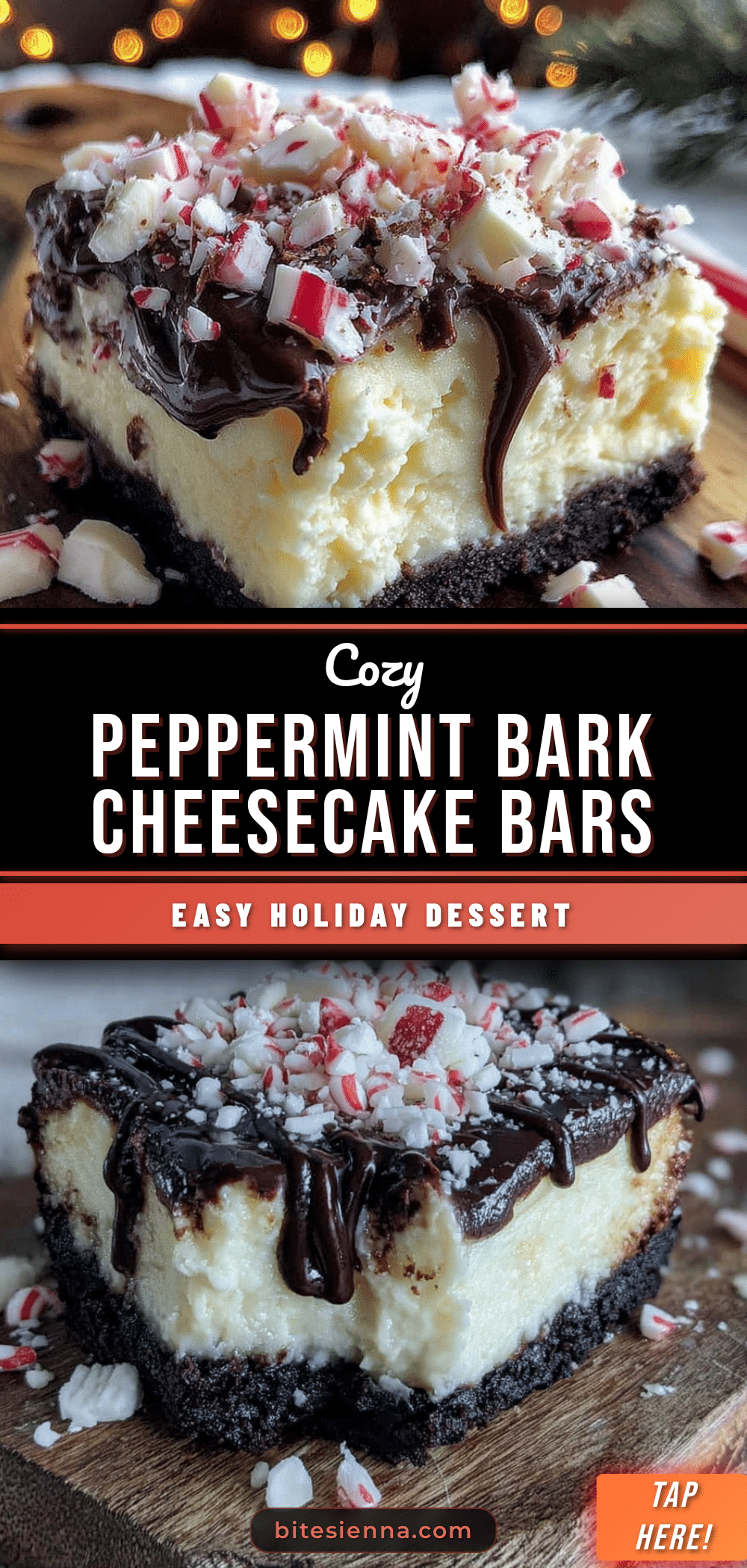 peppermint bark cheesecake bars recipe