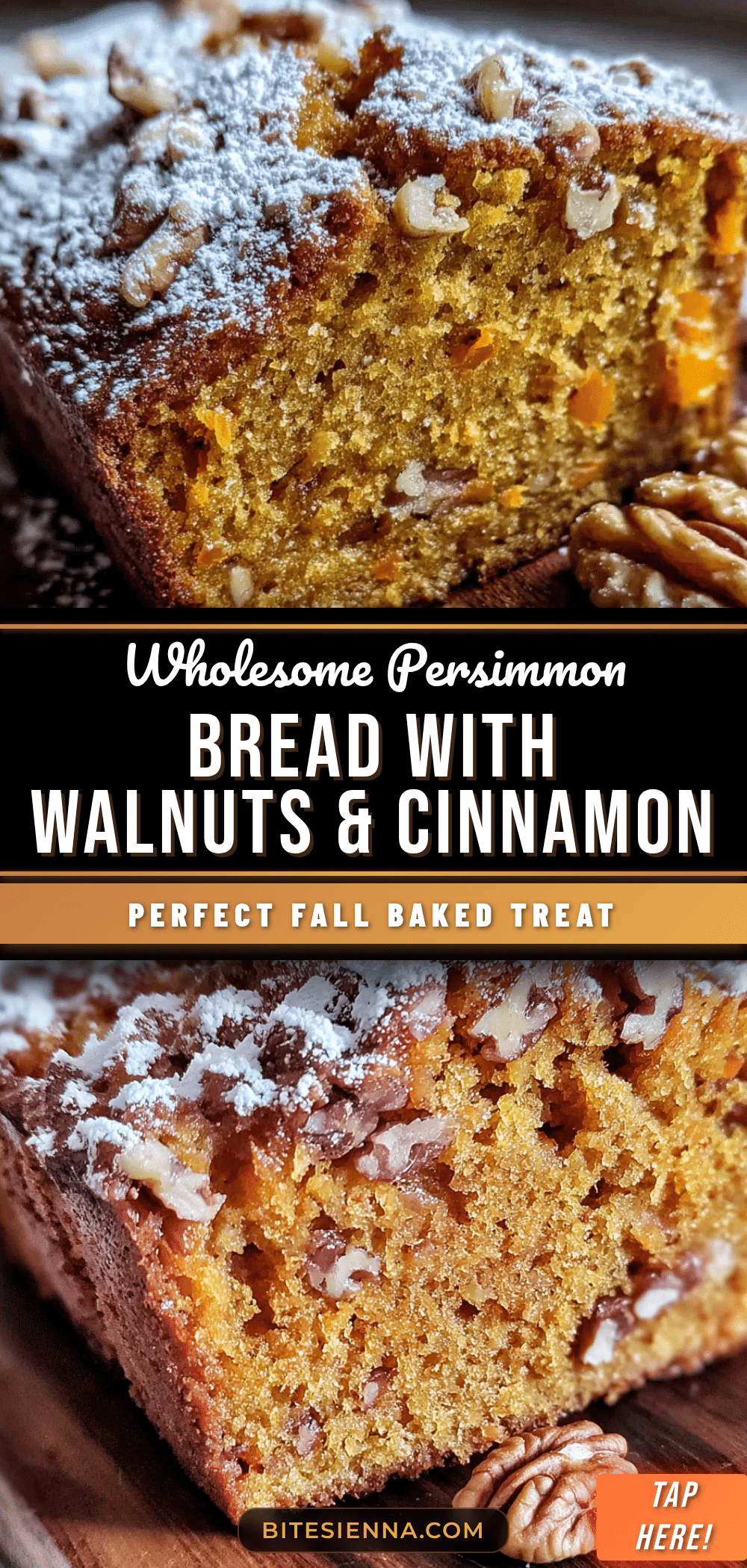 persimmon bread with walnuts and cinnamon recipe