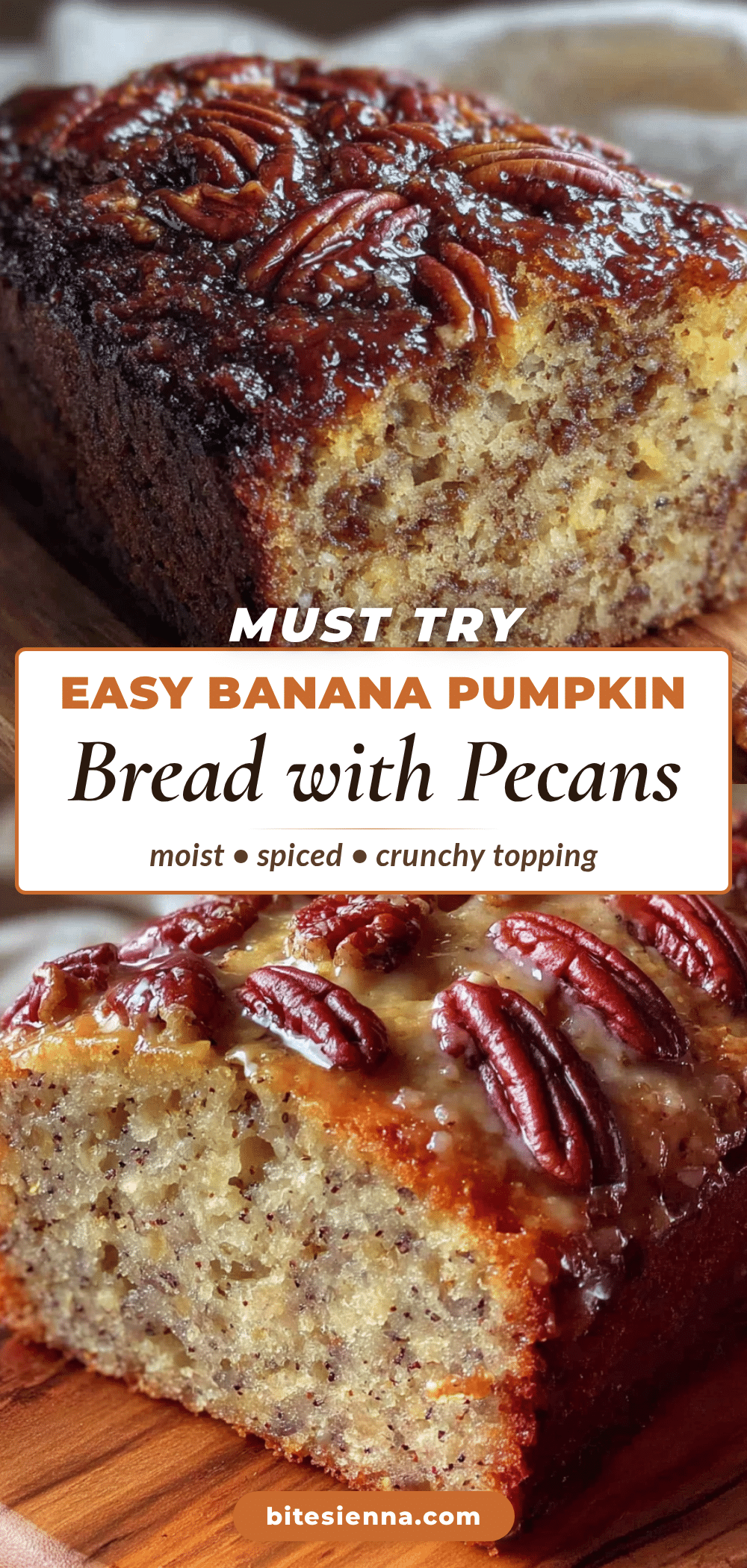 pumpkin banana bread with pecans recipe