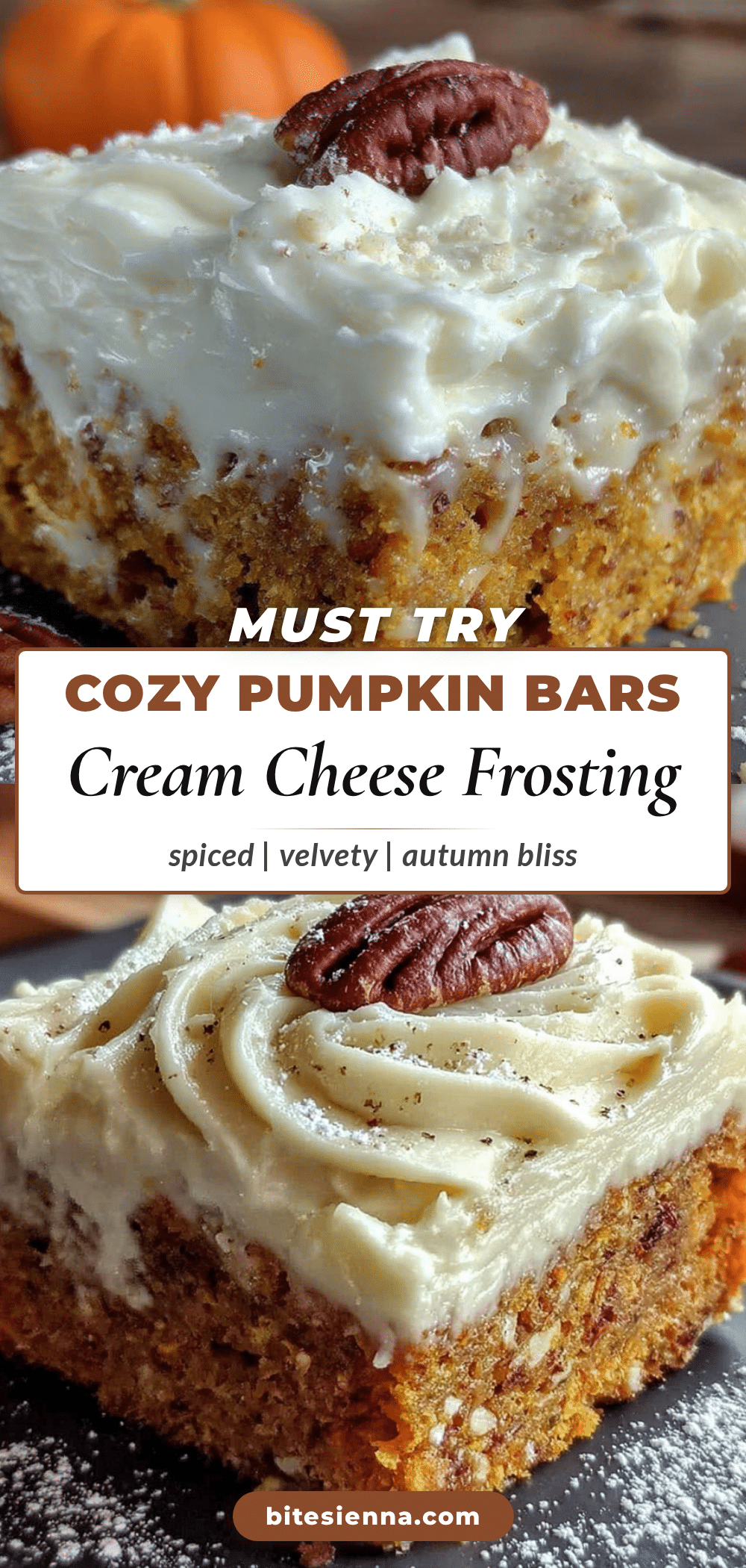 pumpkin bars with cream cheese frosting recipe