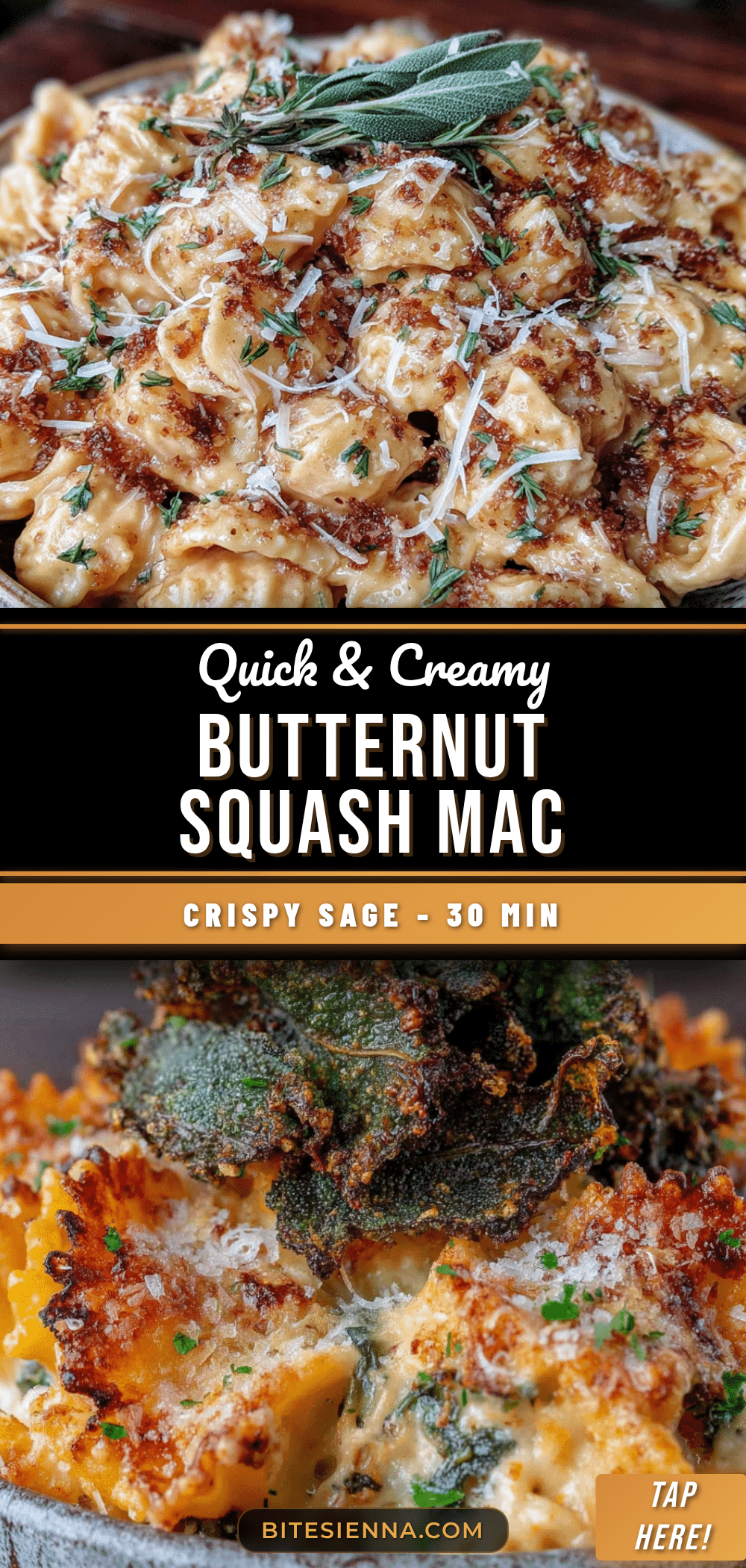 quick butternut squash mac and cheese with crispy sage recipe