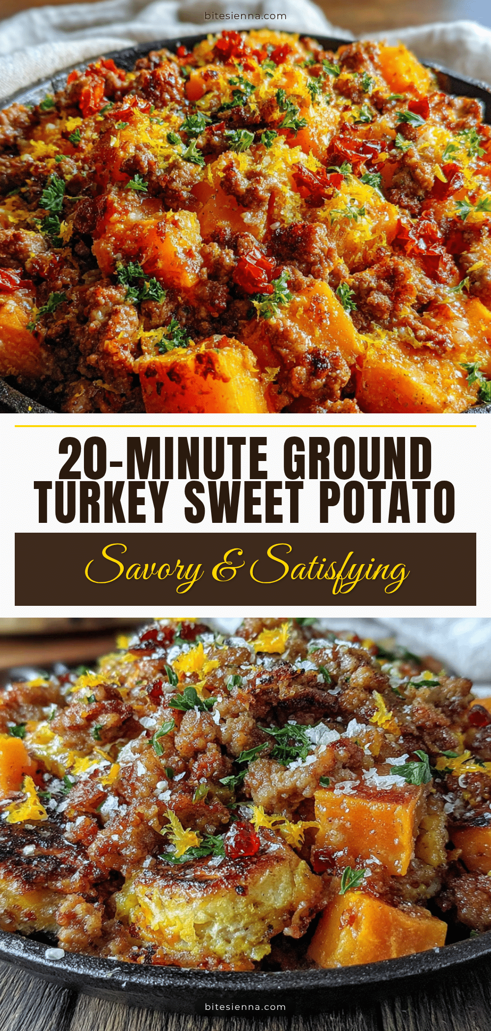 quick ground turkey and sweet potato skillet recipe