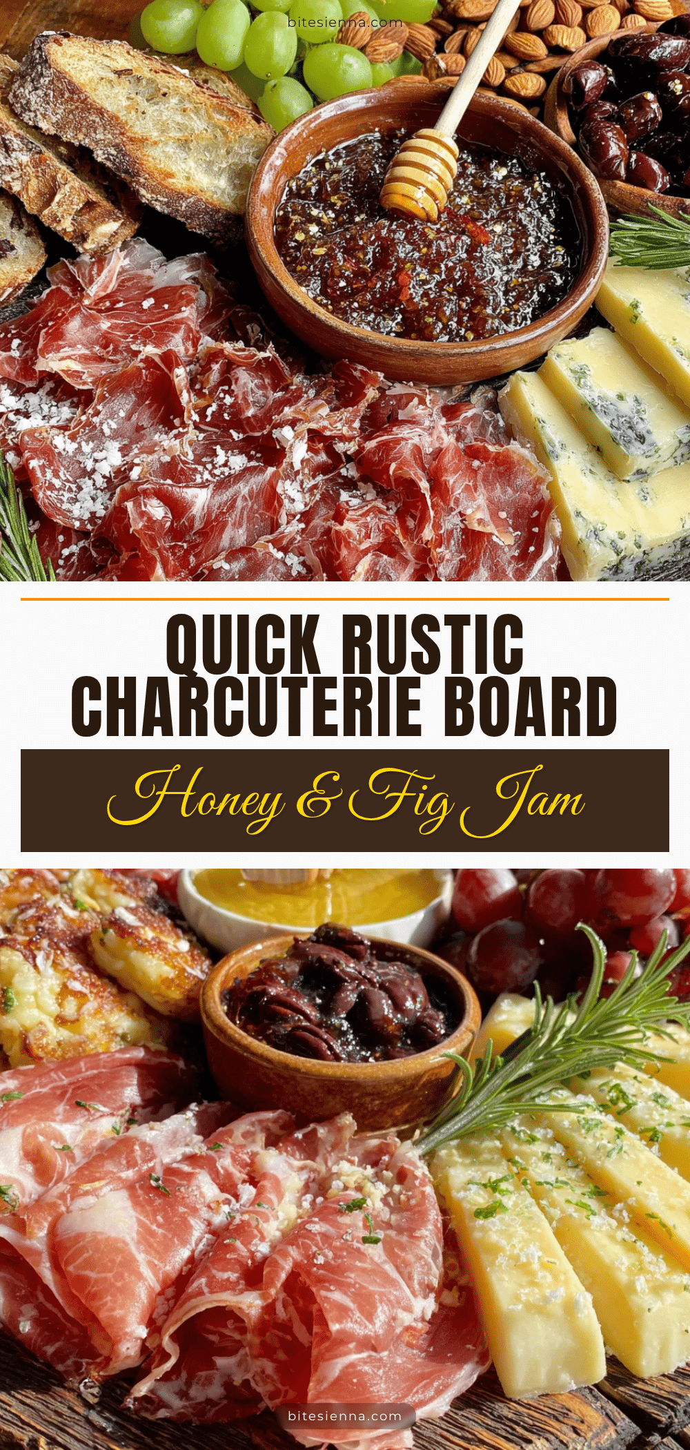 quick rustic charcuterie board with honey and fig jam recipe