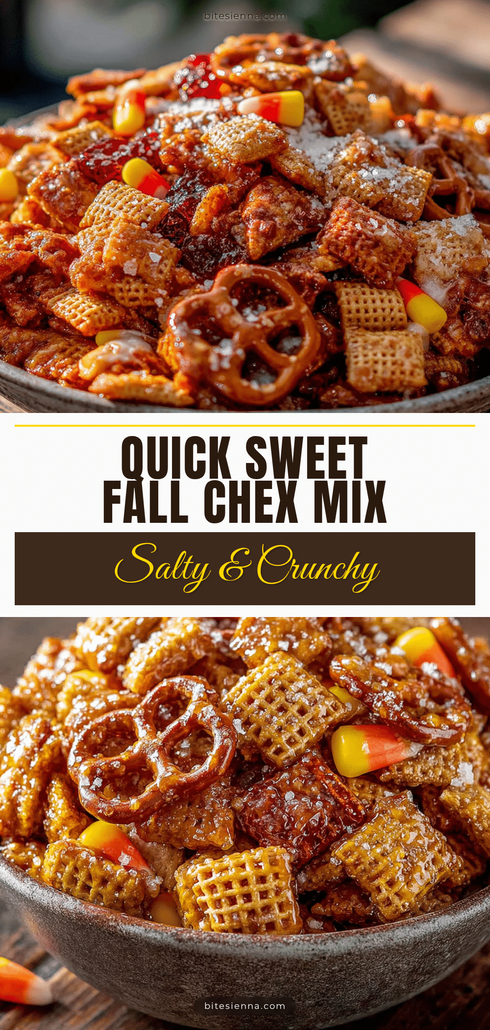 Quick Sweet & Salty Fall Chex Mix recipe